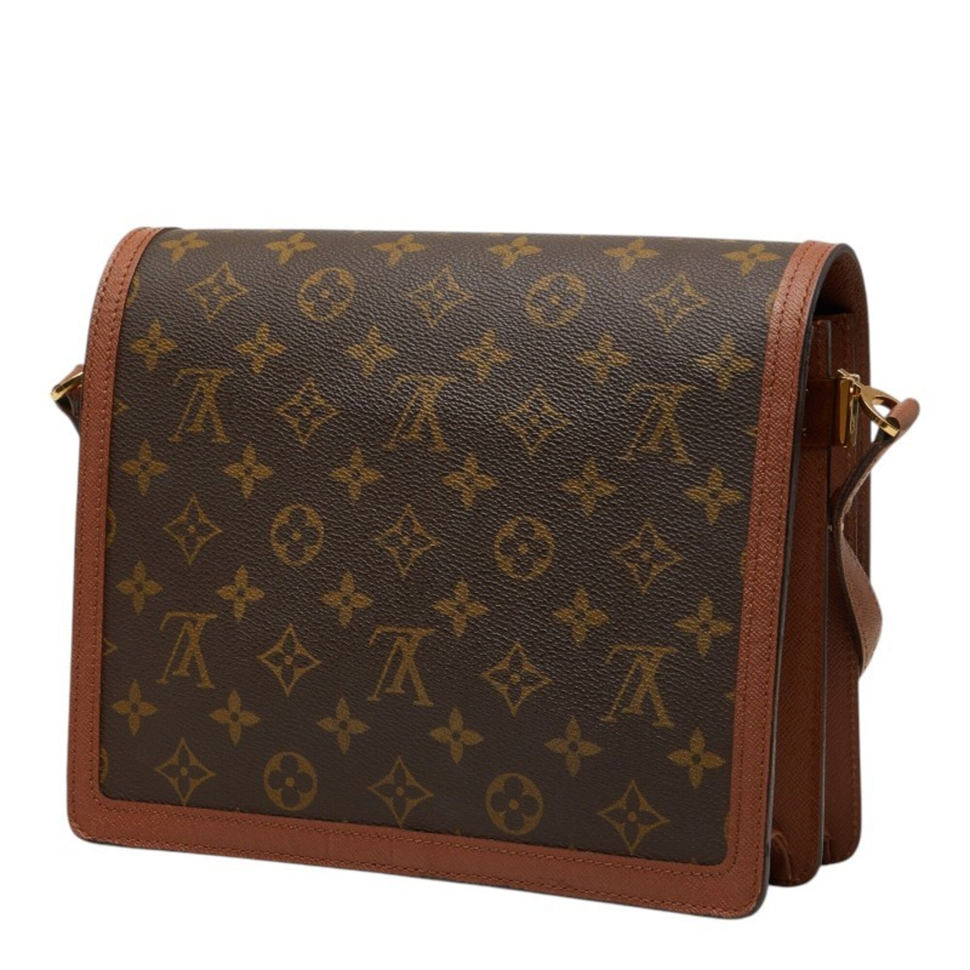 Louis Vuitton Brown Pvc Leather Shoulder Bag (Pre-Owned)