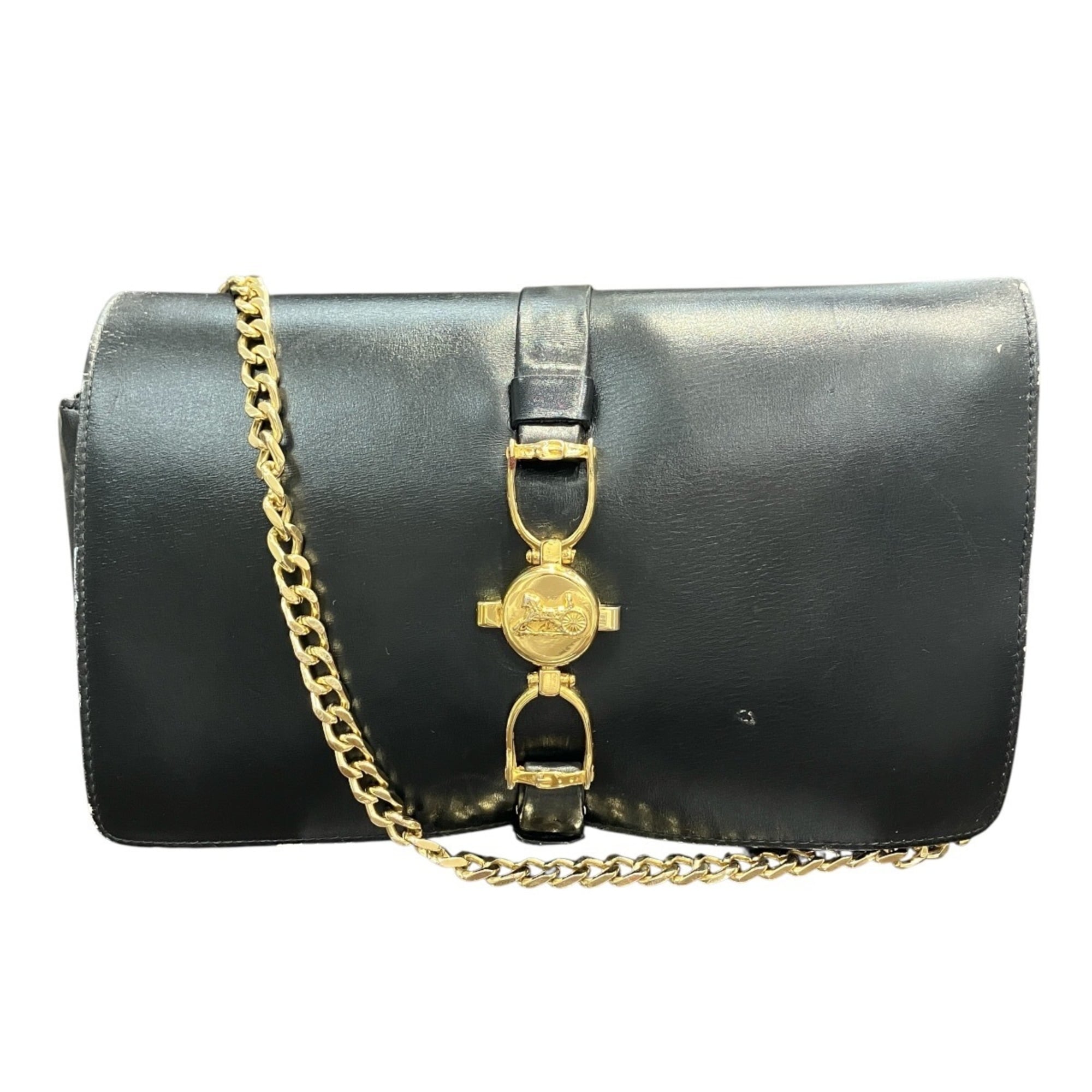 Celine Black Leather Shoulder Bag (Pre-Owned)