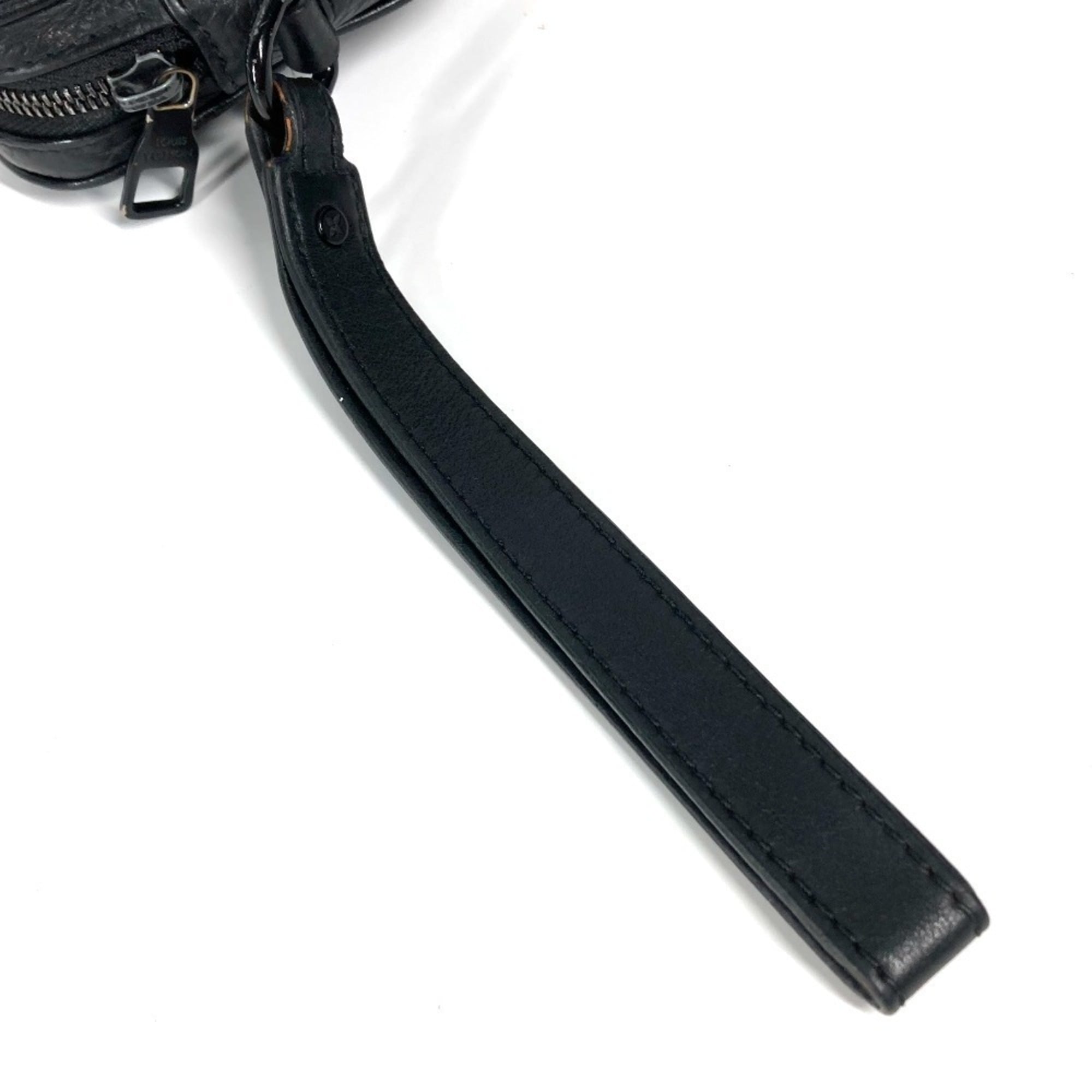 Louis Vuitton Black Noir Leather Clutch Bag Pouch (Pre-Owned)