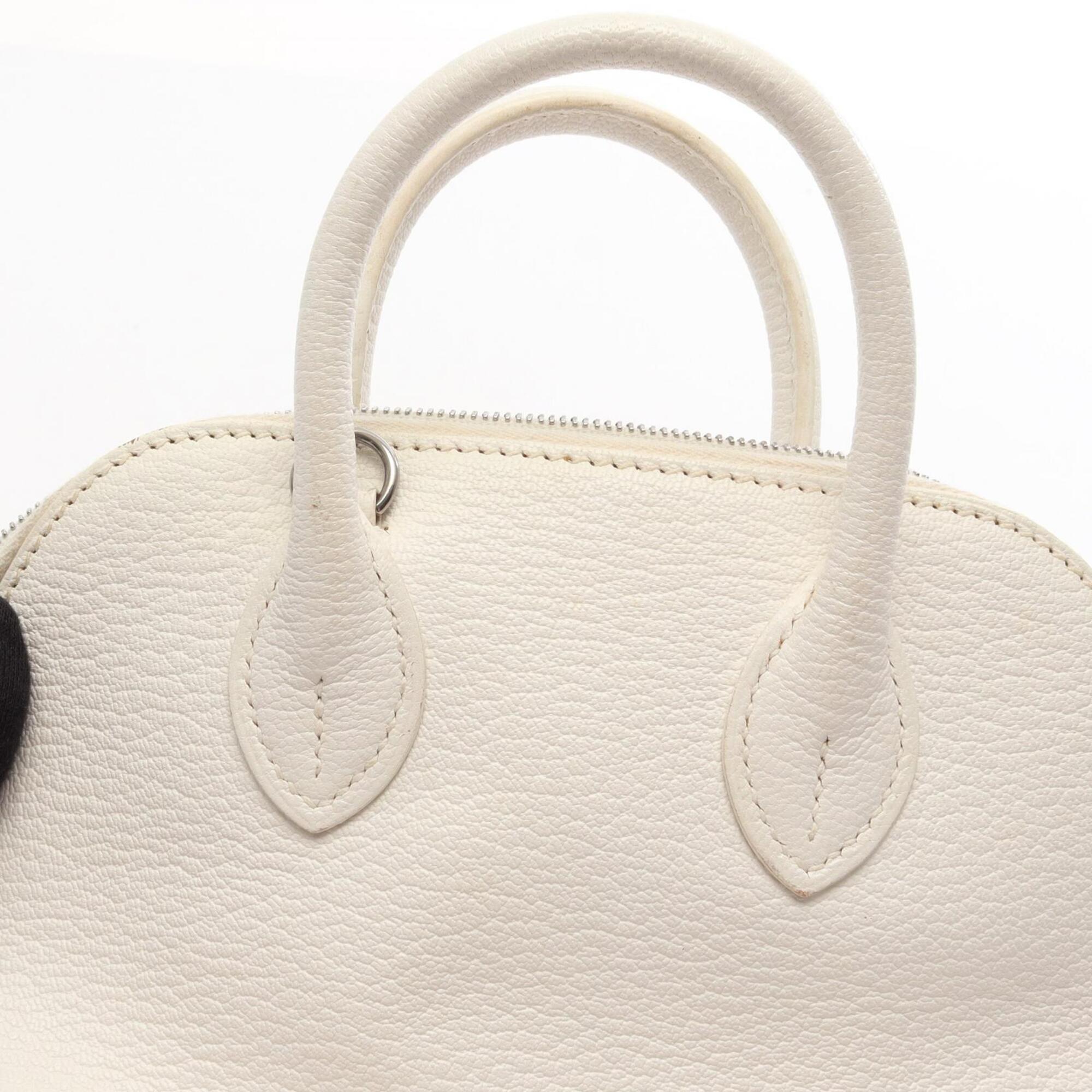 Hermes White Chevre Leather Handbag (Pre-Owned)