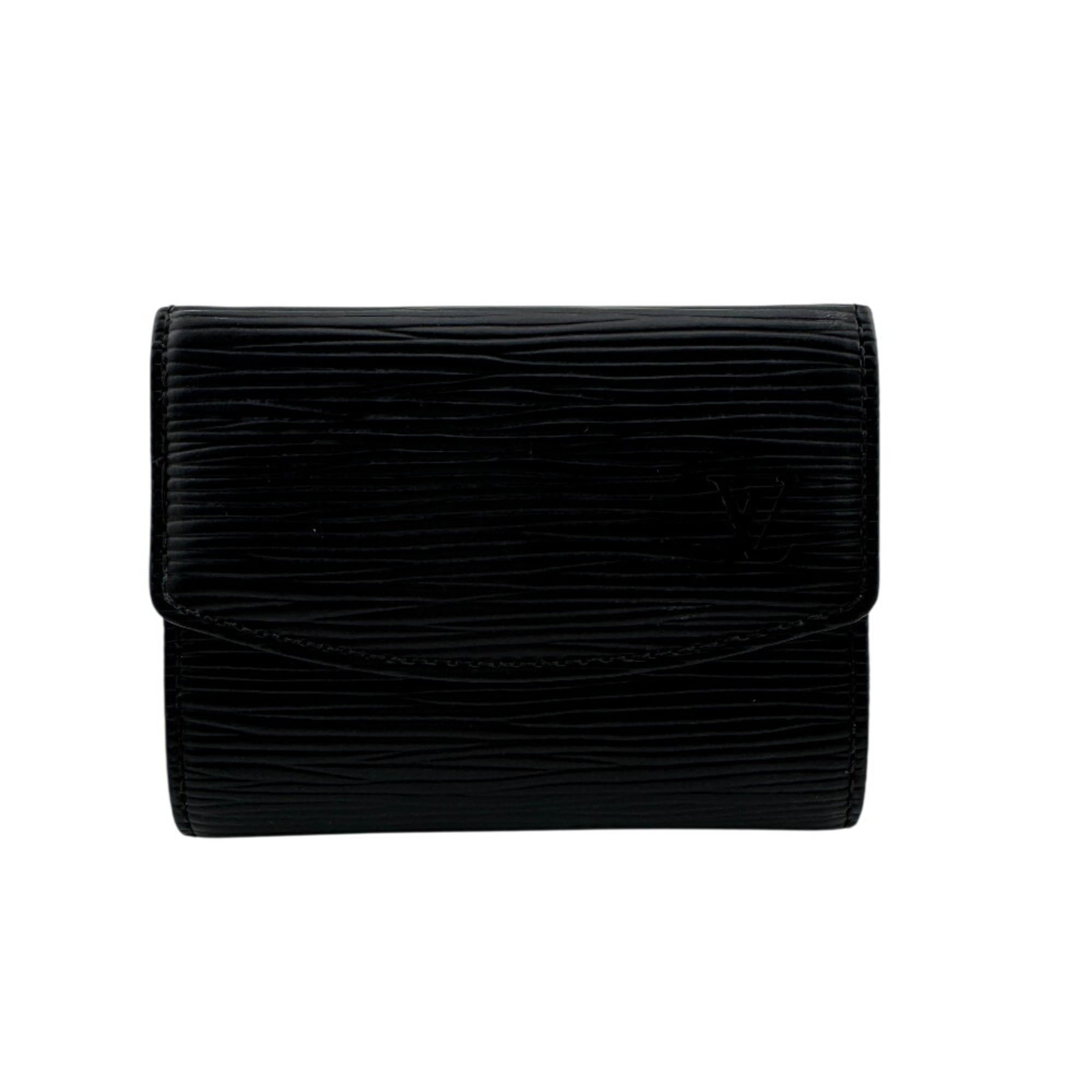 Louis Vuitton Black Leather Coin Purse/Coin Case (Pre-Owned)