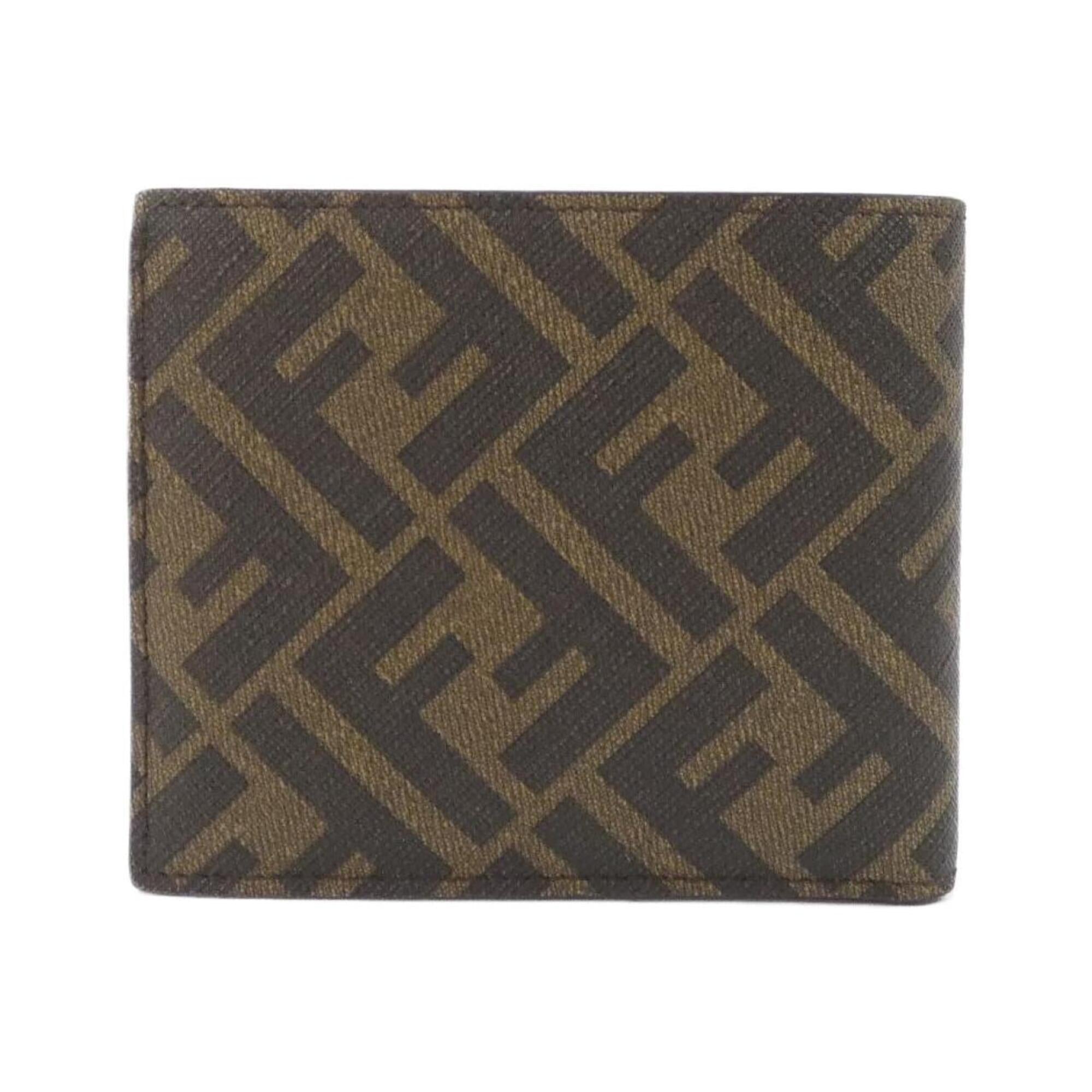 Fendi Brown Coated Canvas Bill Wallet (Bi-Fold) (Pre-Owned)