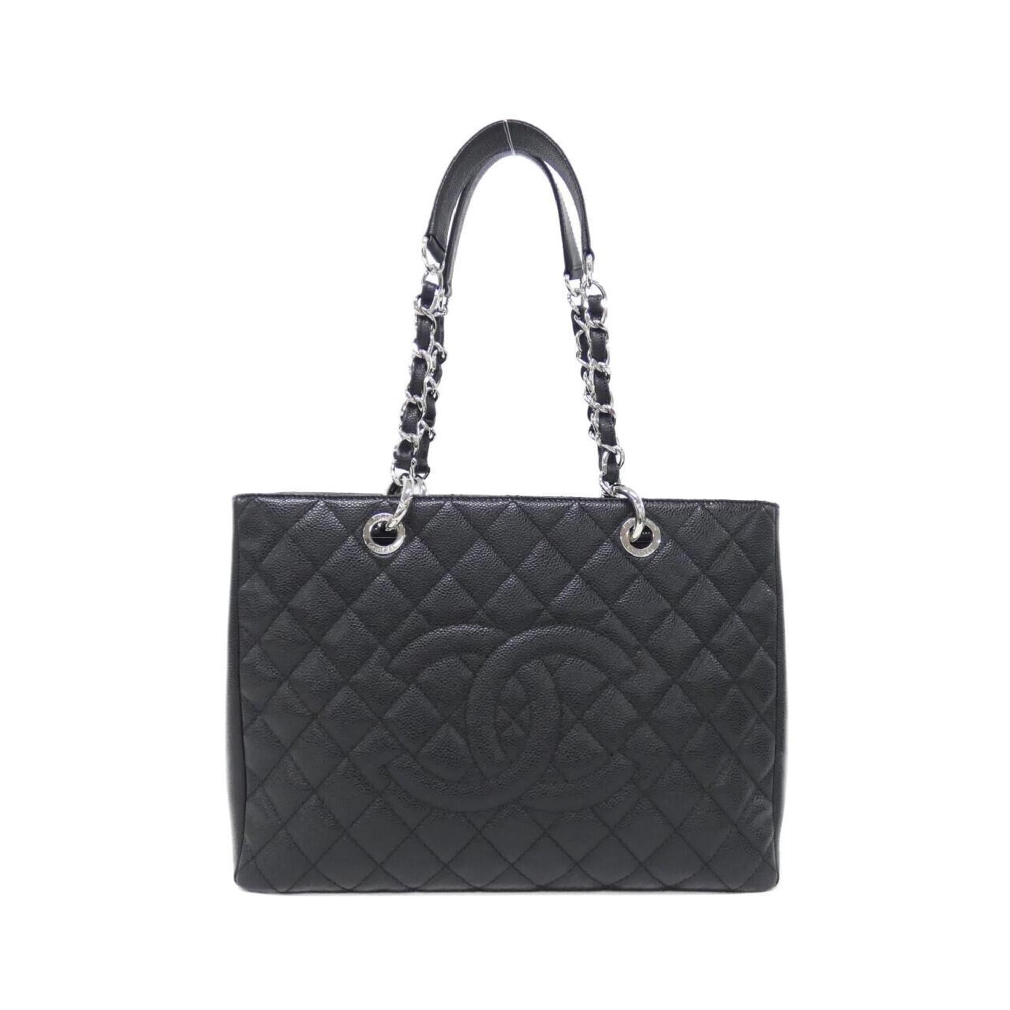 Chanel Black Grained Calfskin Shoulder Bag (Pre-Owned)