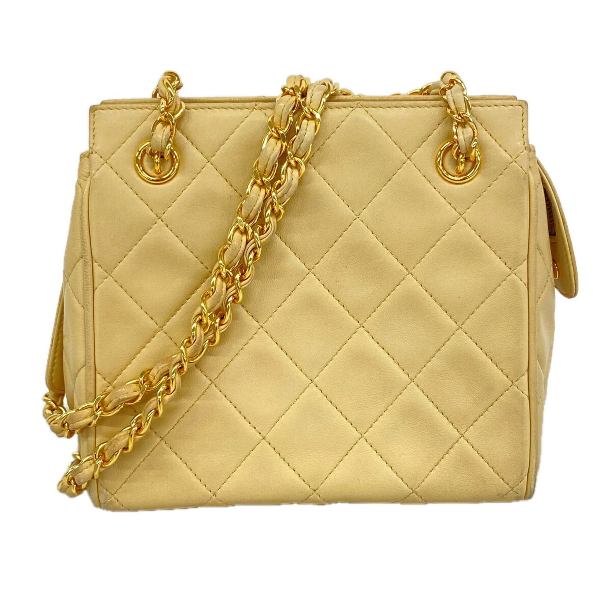Chanel Beige Leather Shoulder Bag (Pre-Owned)