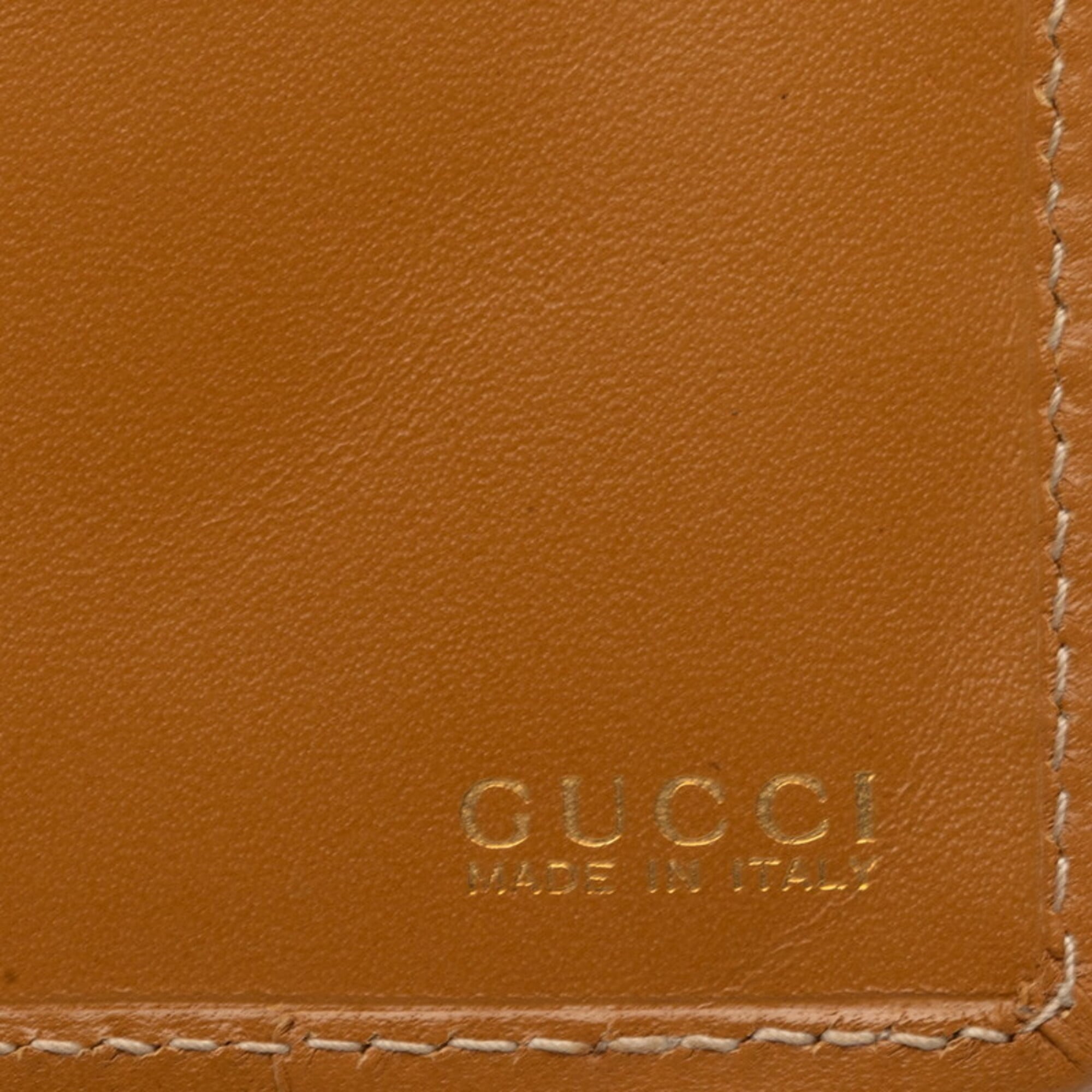 Gucci Beige Brown Gg Canvas Leather Wallet (Bi-Fold) (Pre-Owned)