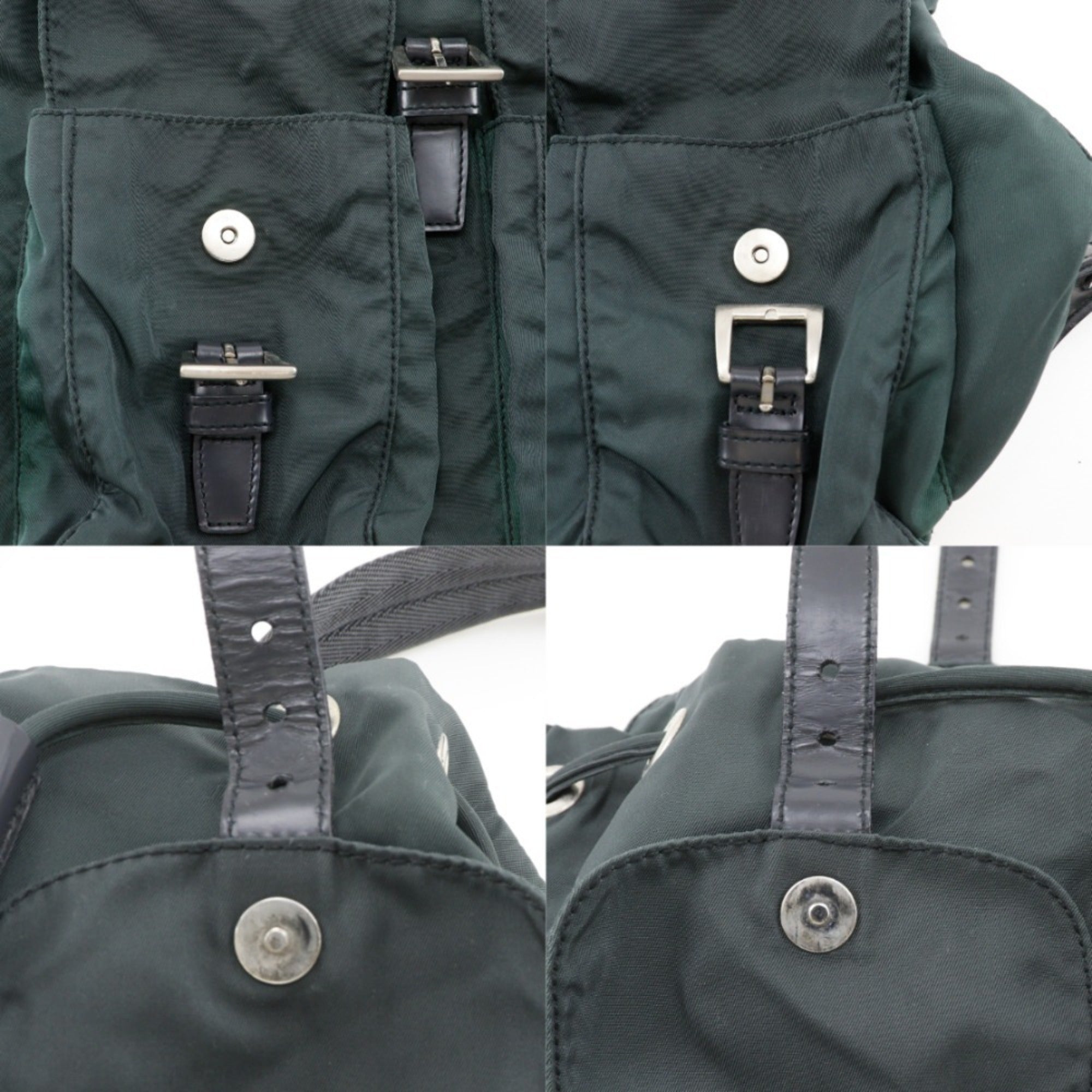 Prada Green Nylon Backpack (Pre-Owned)