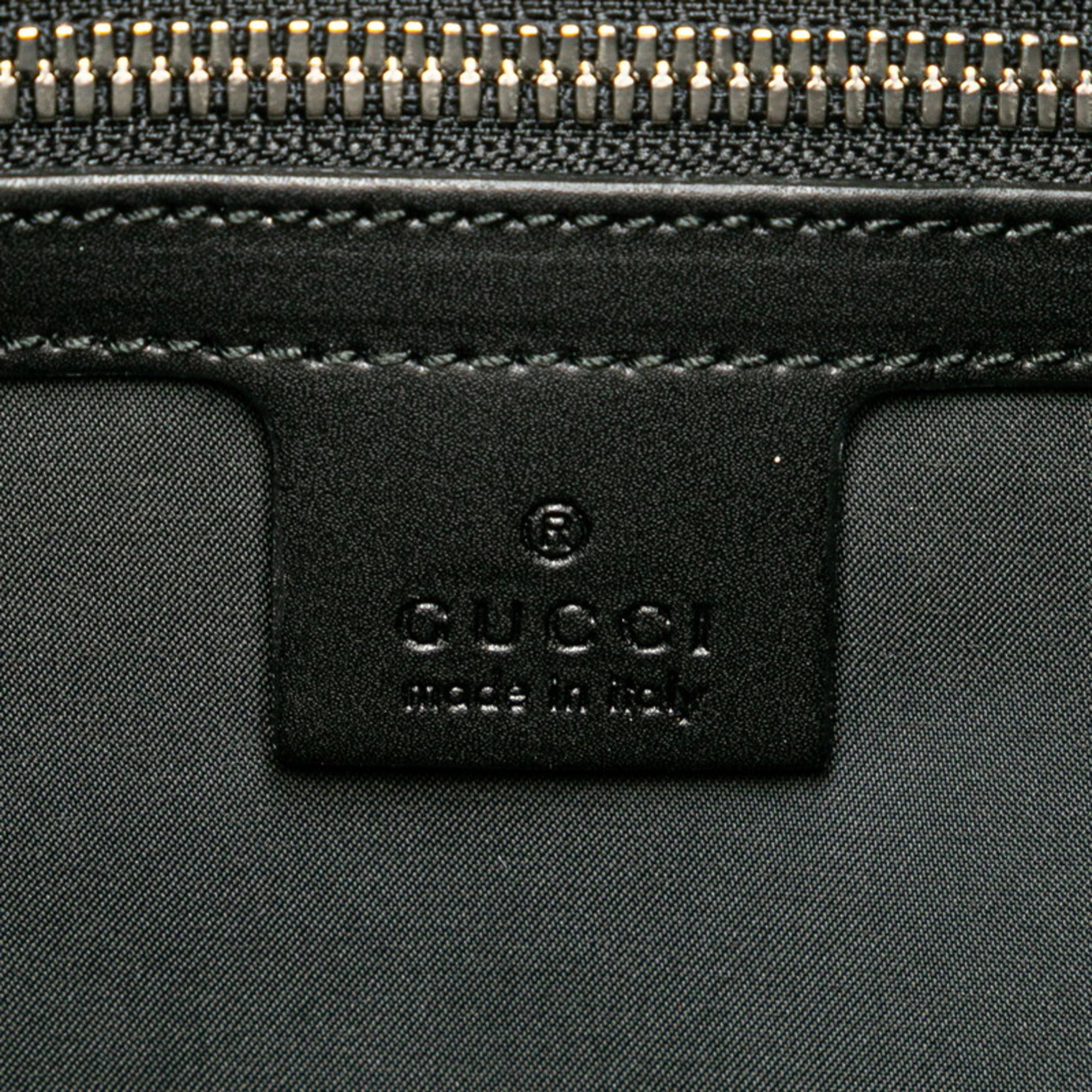Gucci Black Gray Pvc Leather Backpack (Pre-Owned)