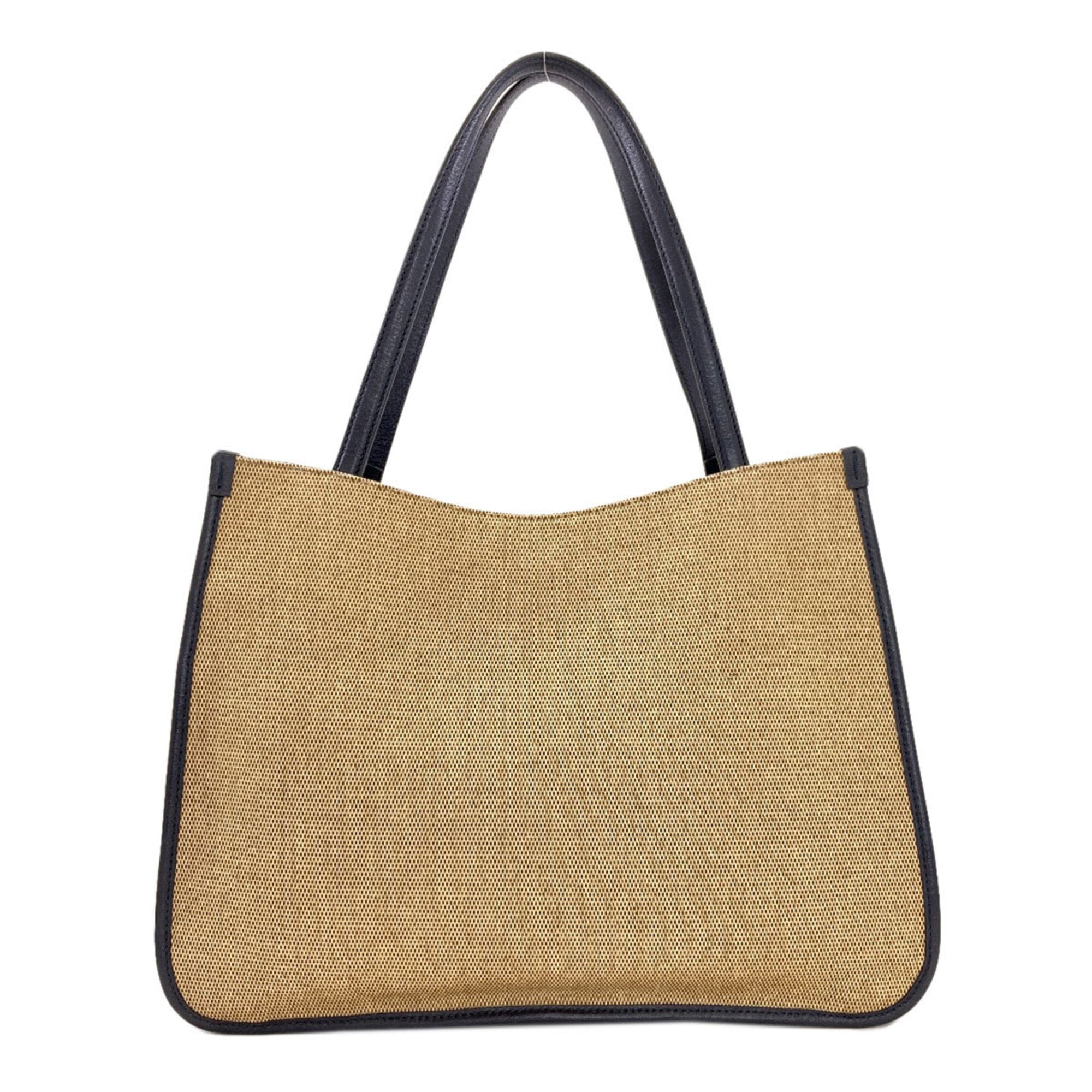 Gucci Beige Navy Canvas Tote Bag (Pre-Owned)