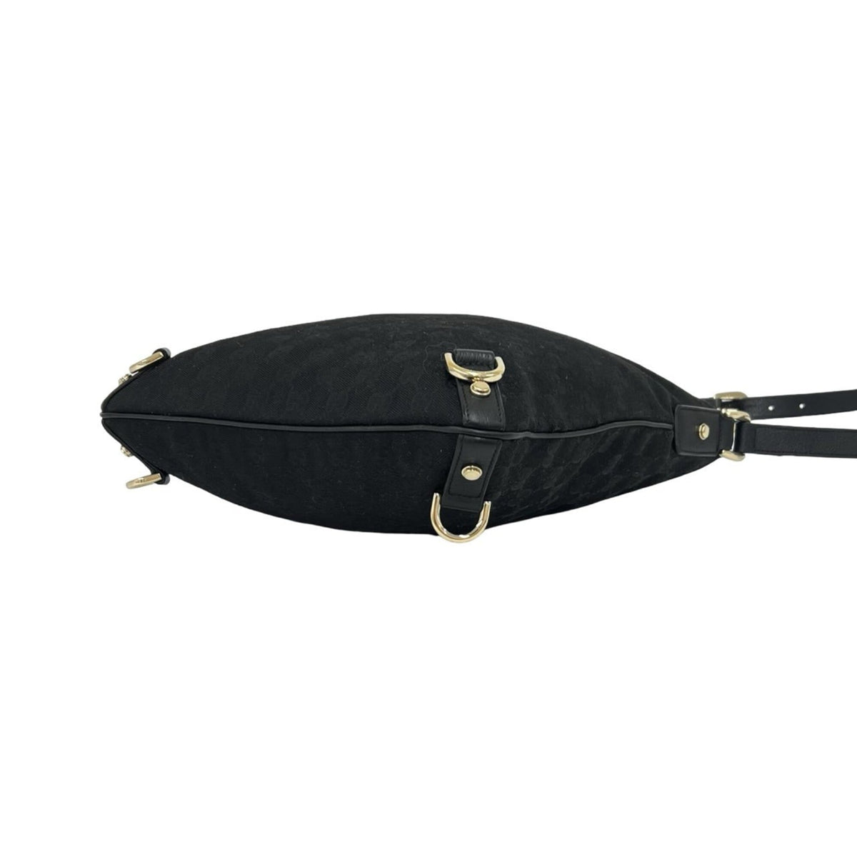 Gucci Black Canvas Leather Crossbody Bag Pochette Shoulder Bag (Pre-Owned)