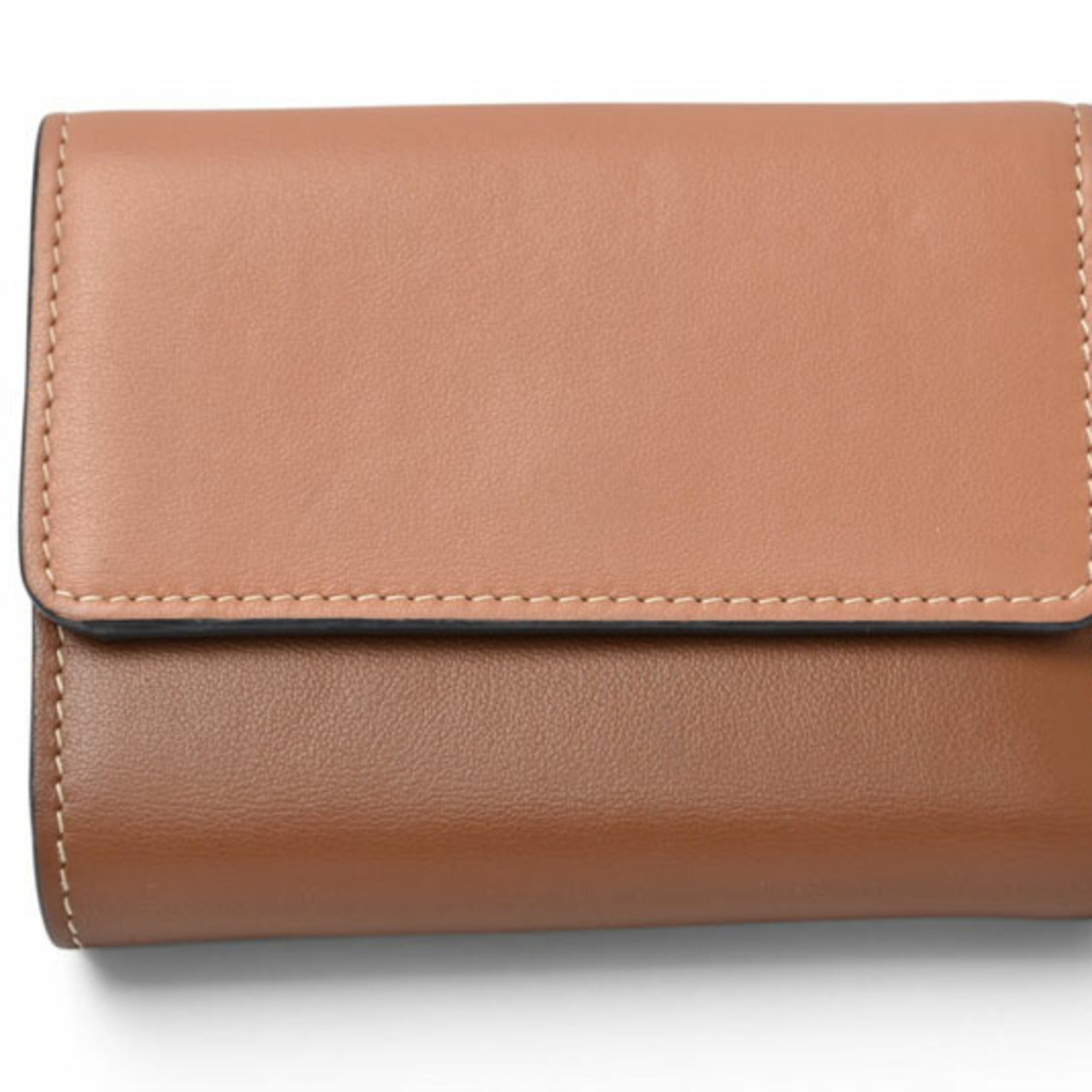 Chloé Brown Multi-Color Leather Wallet (Tri-Fold) (Pre-Owned)