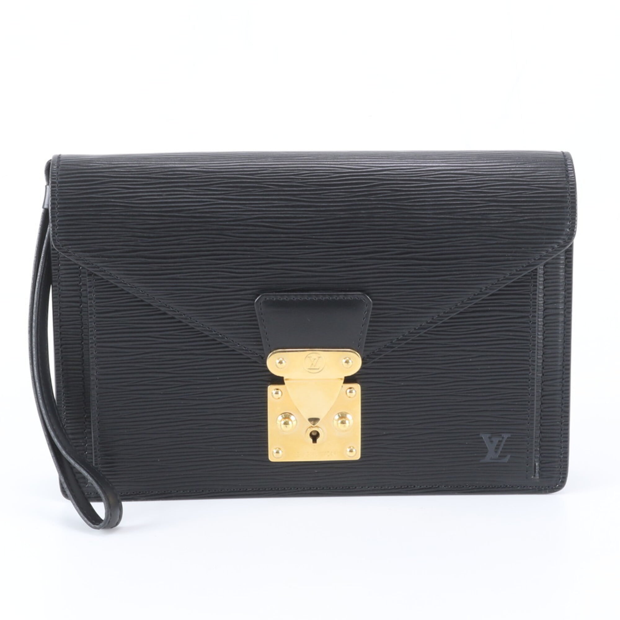 Louis Vuitton Noir Leather Handbag Pouch (Pre-Owned)