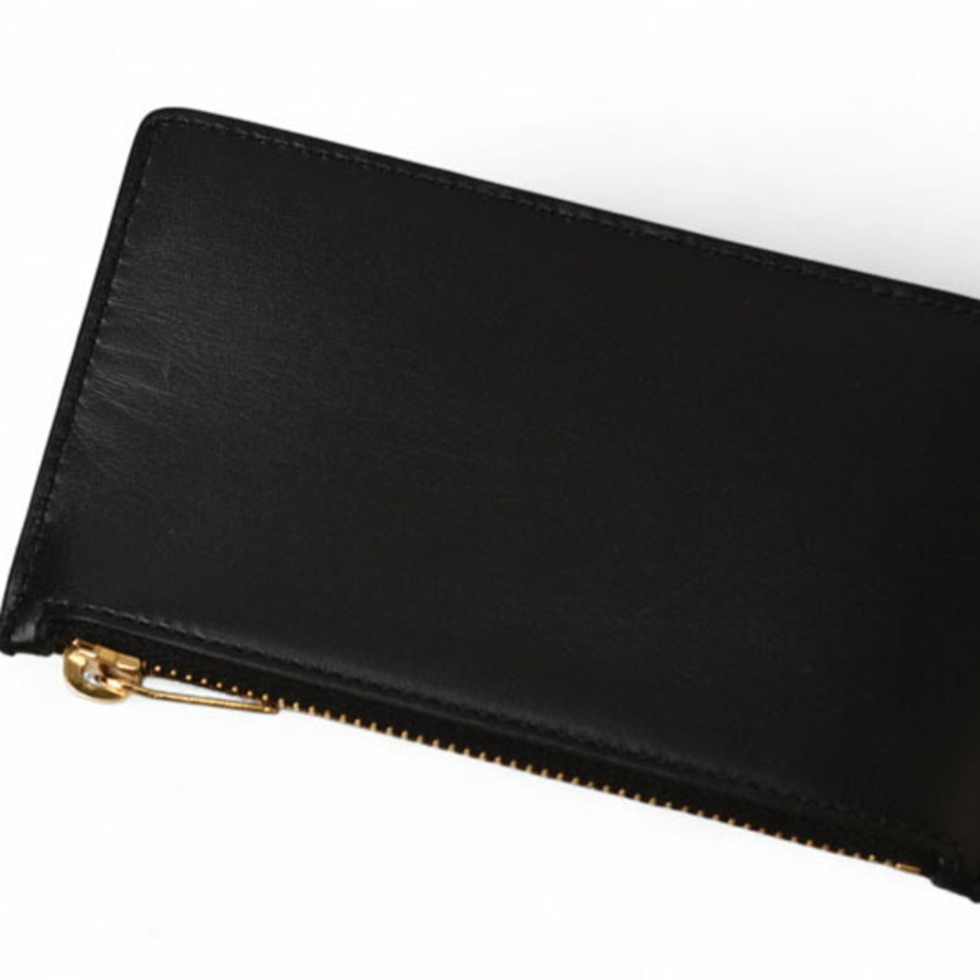 Yves Saint Laurent Black Leather Card Wallet (Pre-Owned)
