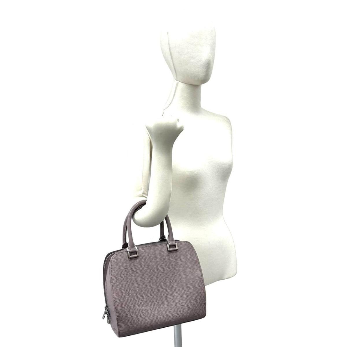 Louis Vuitton Purple Leather Boston Bag Handbag (Pre-Owned)
