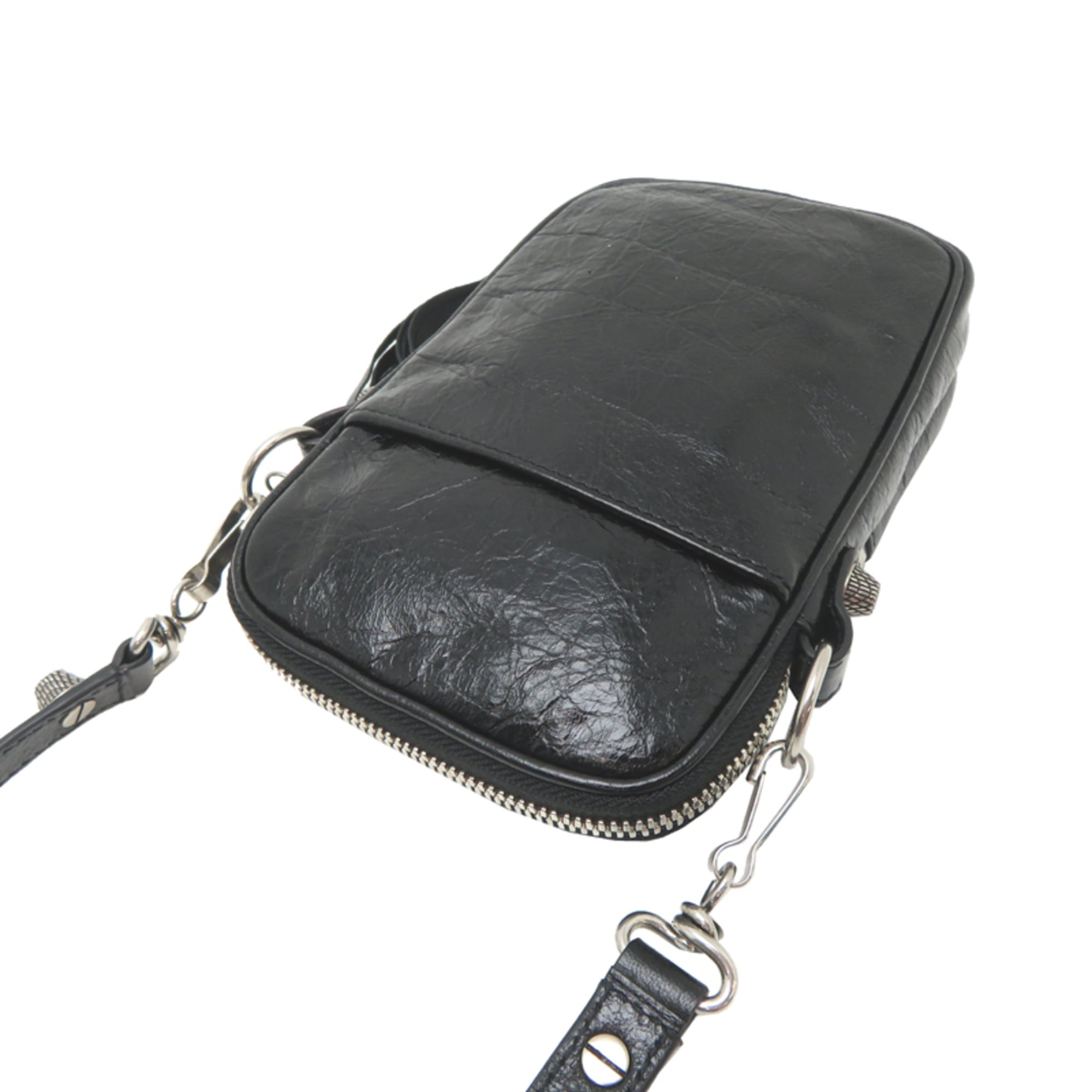 Balenciaga Black Leather Shoulder Bag (Pre-Owned)