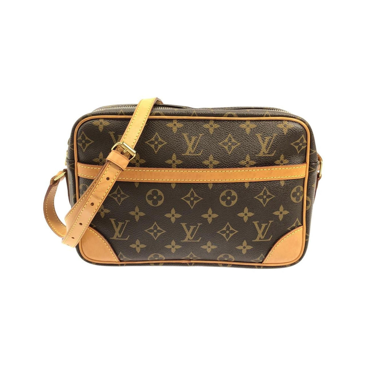 Louis Vuitton Marron Coated Canvas Shoulder Bag (Pre-Owned)