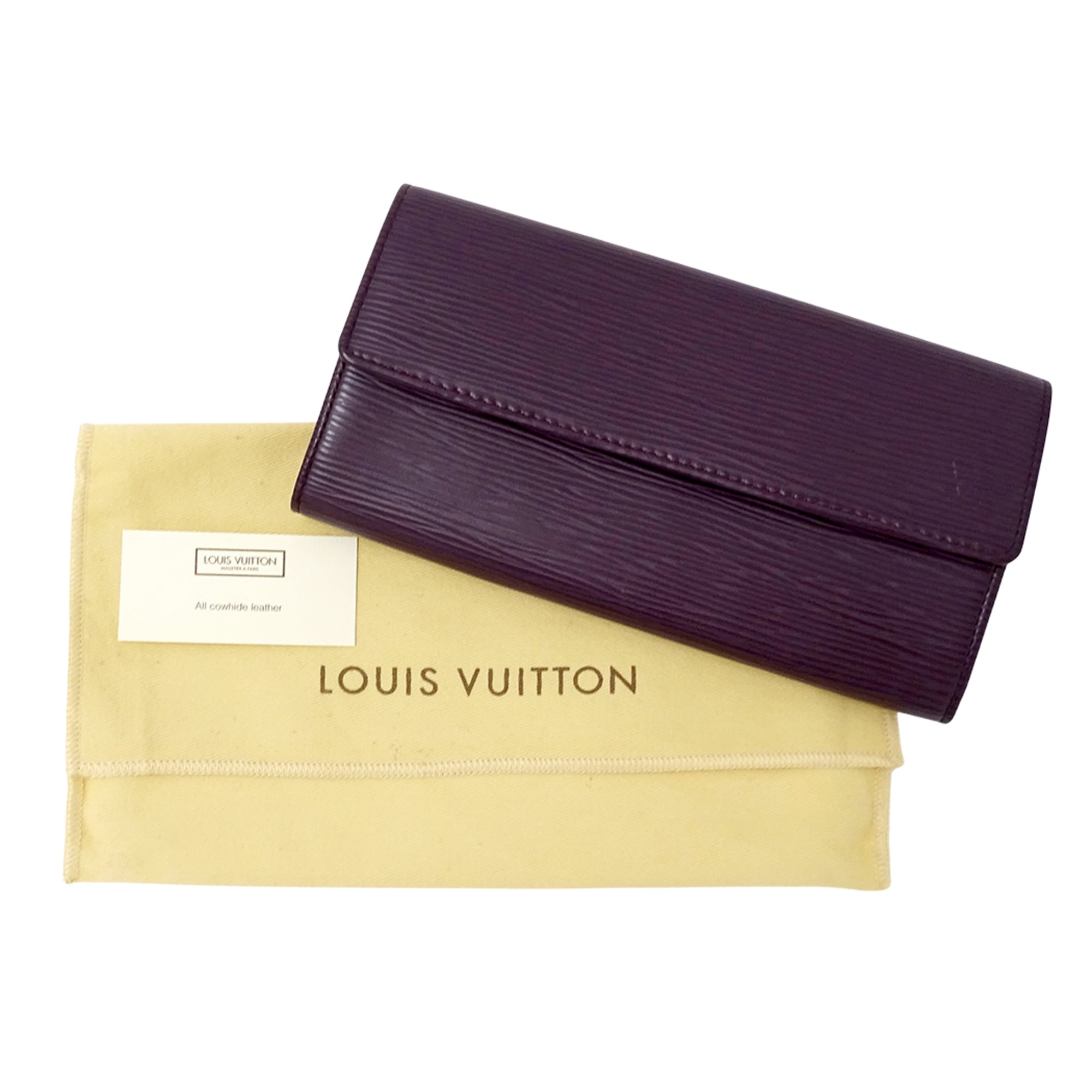 Louis Vuitton Epi Cassis Epi Leather Long Wallet (Bi-Fold) (Pre-Owned)