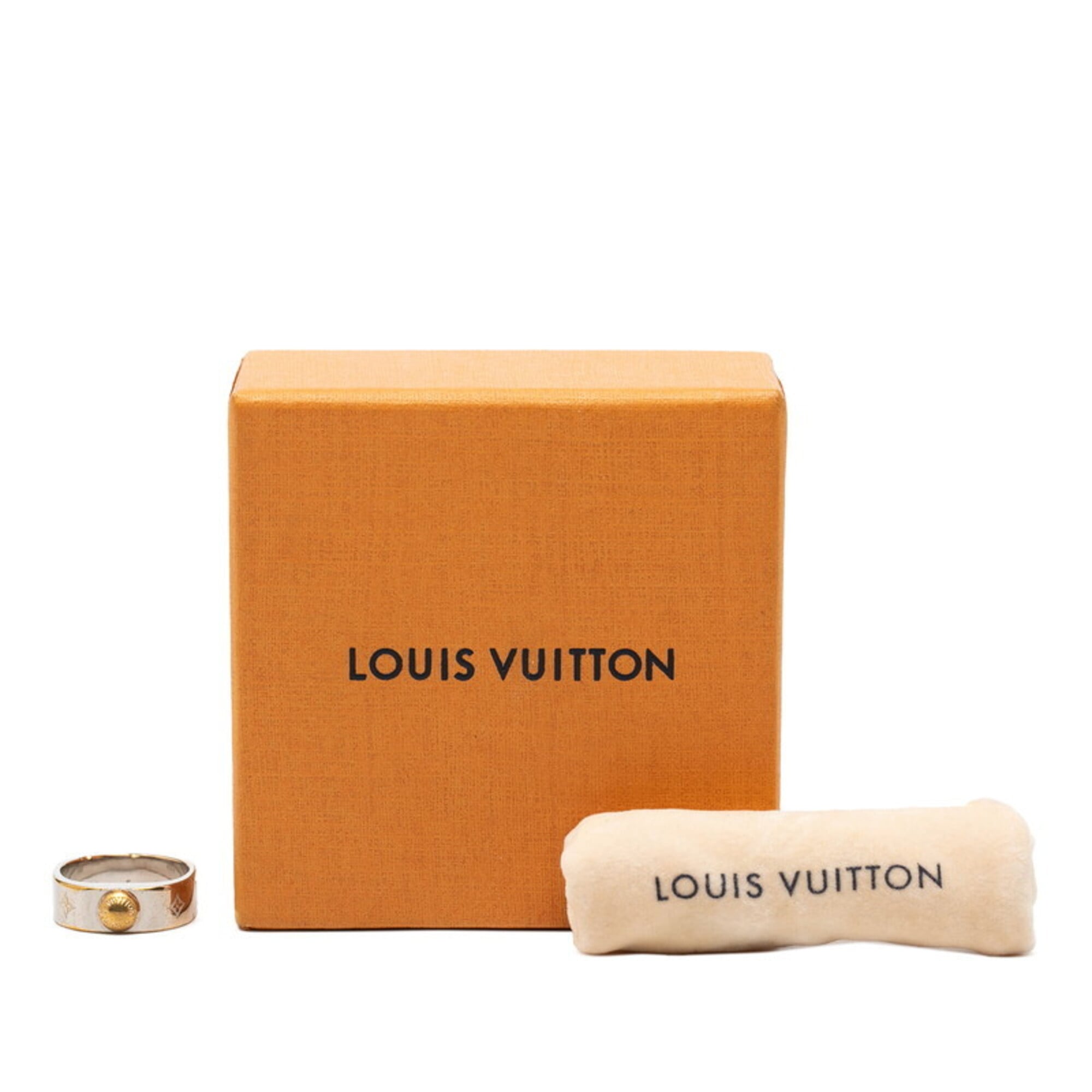 Louis Vuitton Gold Silver Gold Plating Metal Band Ring (Pre-Owned)