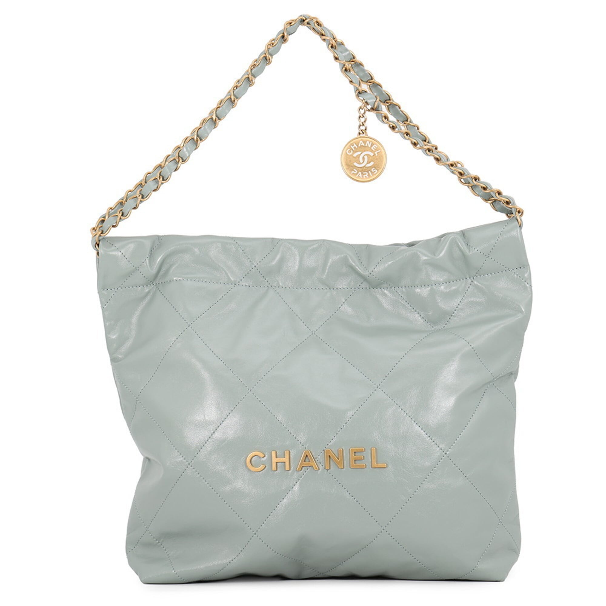 Chanel Matelasse Green Leather Handbag (Pre-Owned)