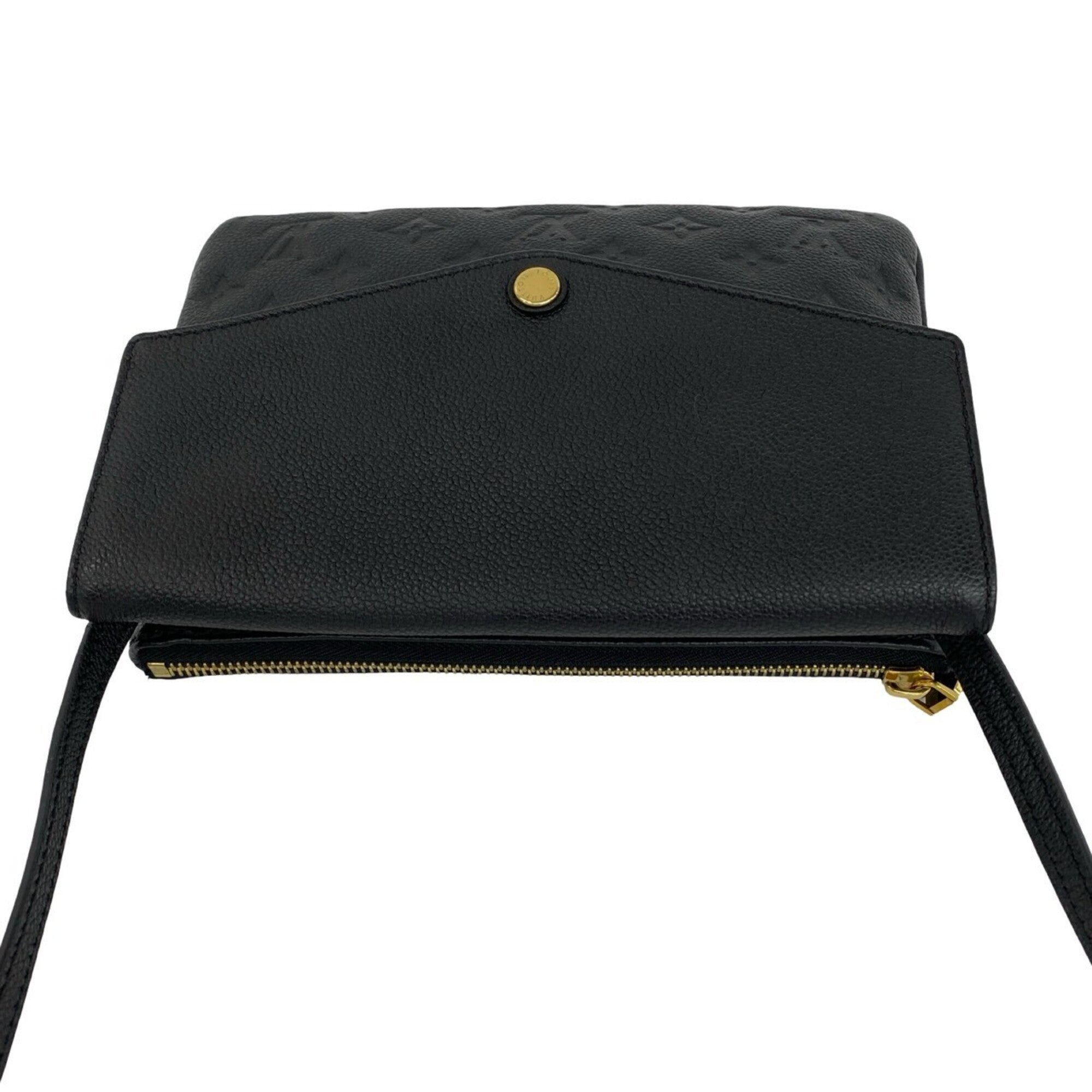 Louis Vuitton Black Leather Shoulder Bag (Pre-Owned)