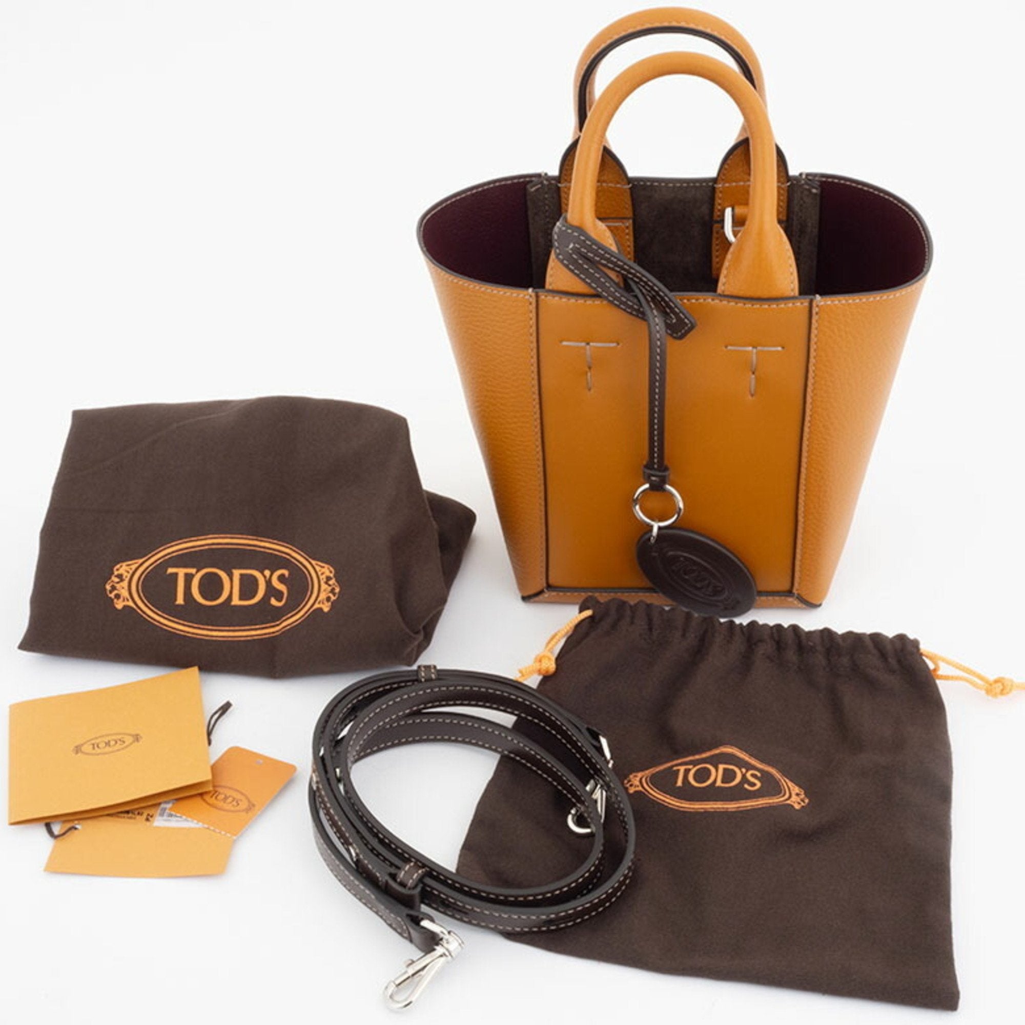 Tod's Orange Leather Tote Bag (Pre-Owned)
