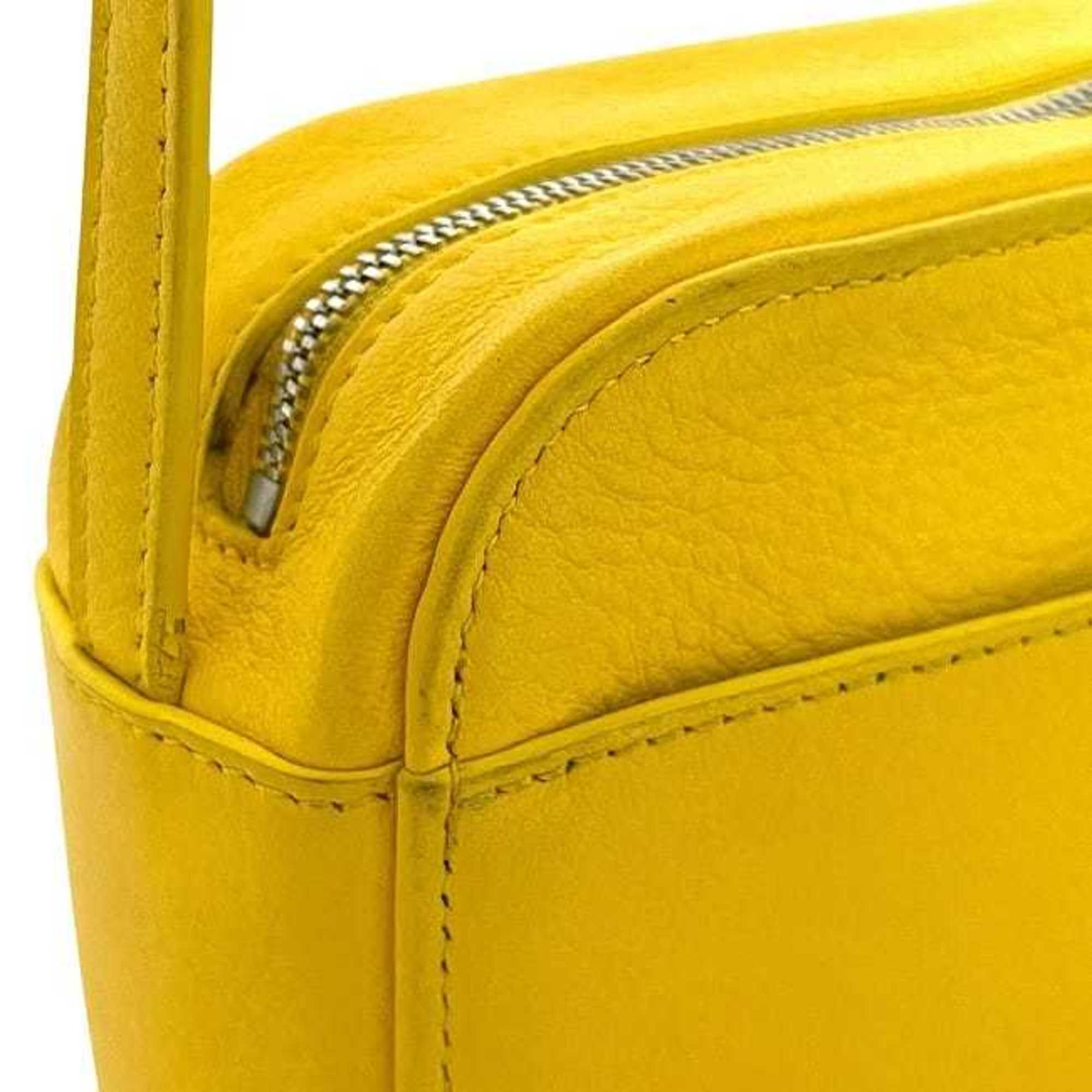 Balenciaga Yellow Leather Pochette Shoulder Bag (Pre-Owned)