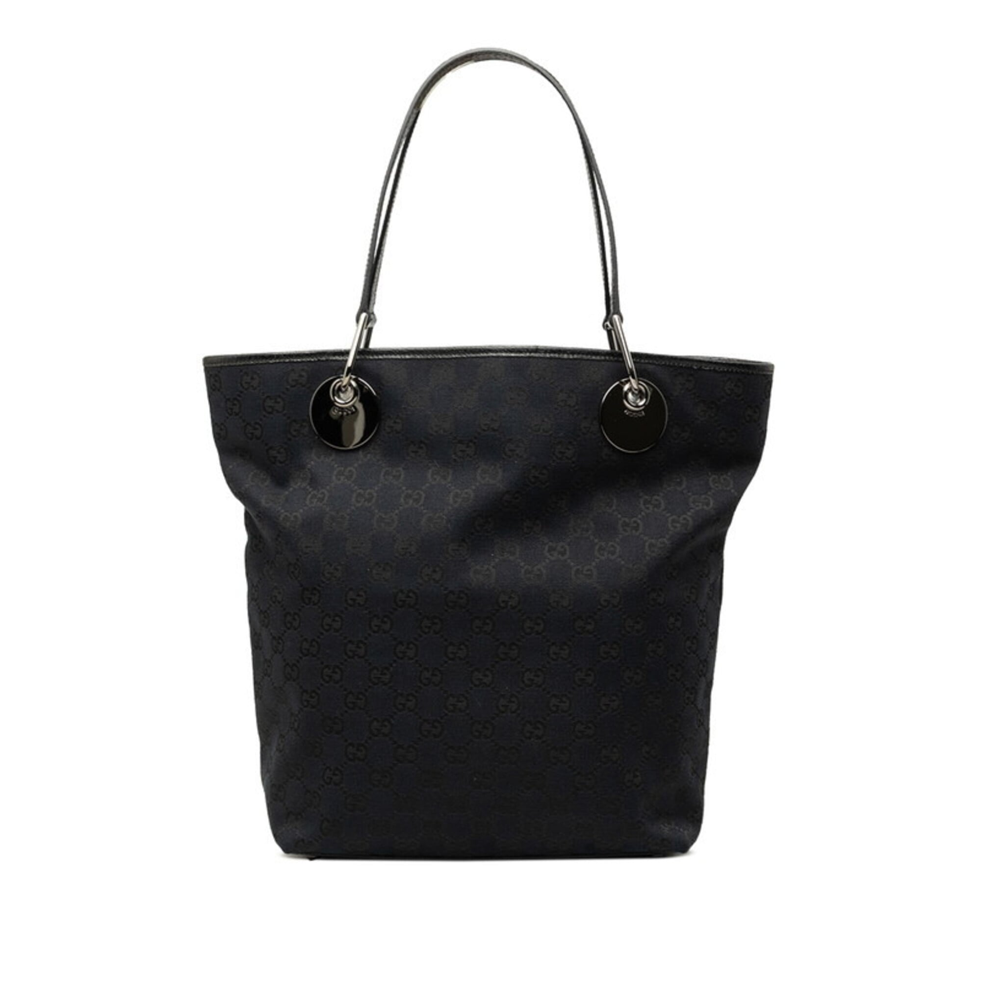 Gucci Black Gg Canvas Handbag Tote Bag (Pre-Owned)