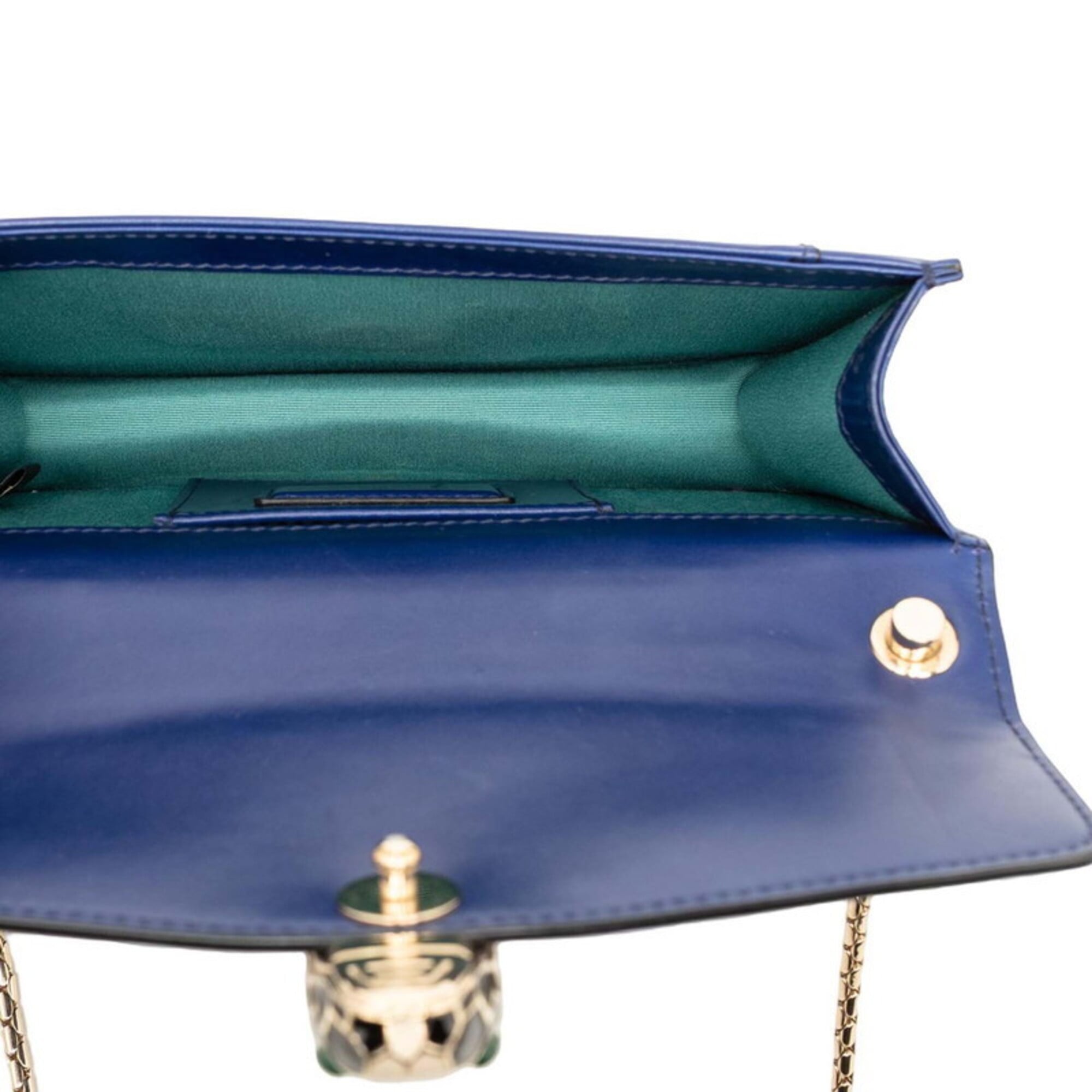 Bvlgari Blue Leather Shoulder Bag (Pre-Owned)
