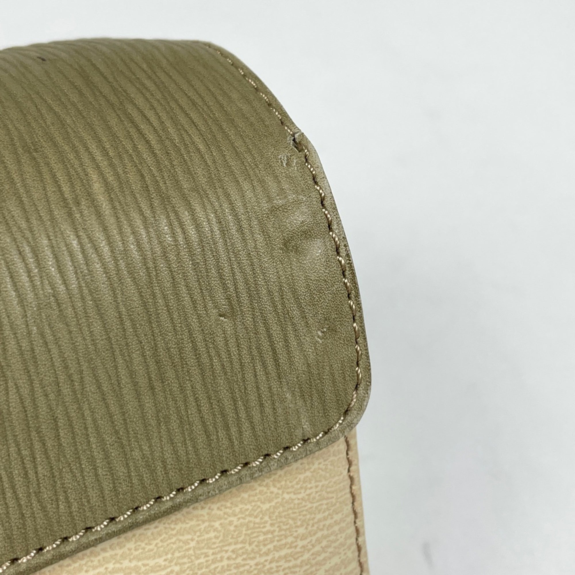 Loewe Ivory Light Green Leather Handbag (Pre-Owned)