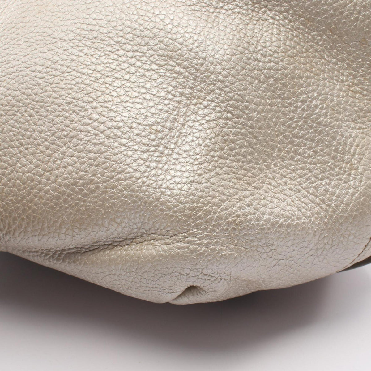 Celine Metallic White Leather Handbag (Pre-Owned)