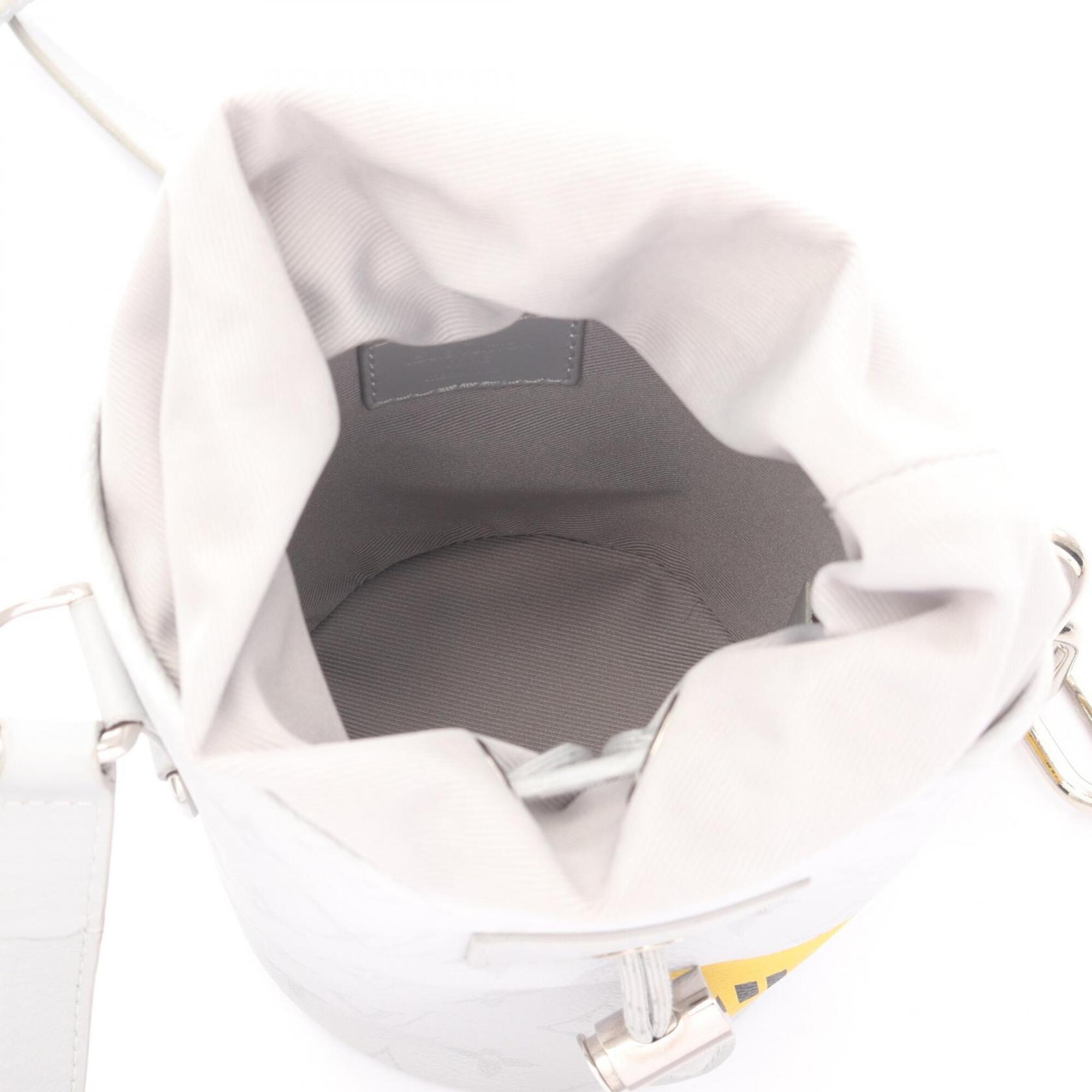 Louis Vuitton Gray White Coated Canvas Leather Handbag Shoulder Bag (Pre-Owned)