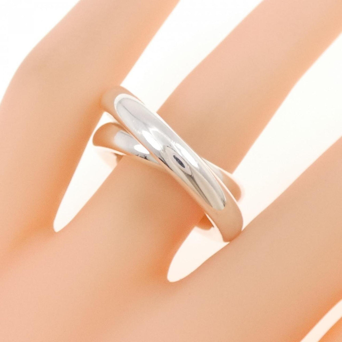 Hermes Silver 925 Band Ring (Pre-Owned)