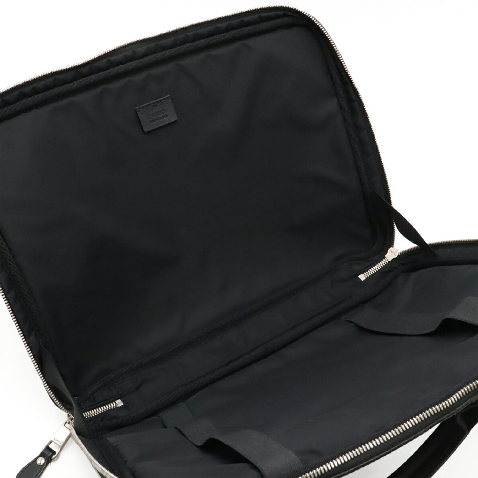 Gucci Black Rubber Leather Laptop Bag (Pre-Owned)