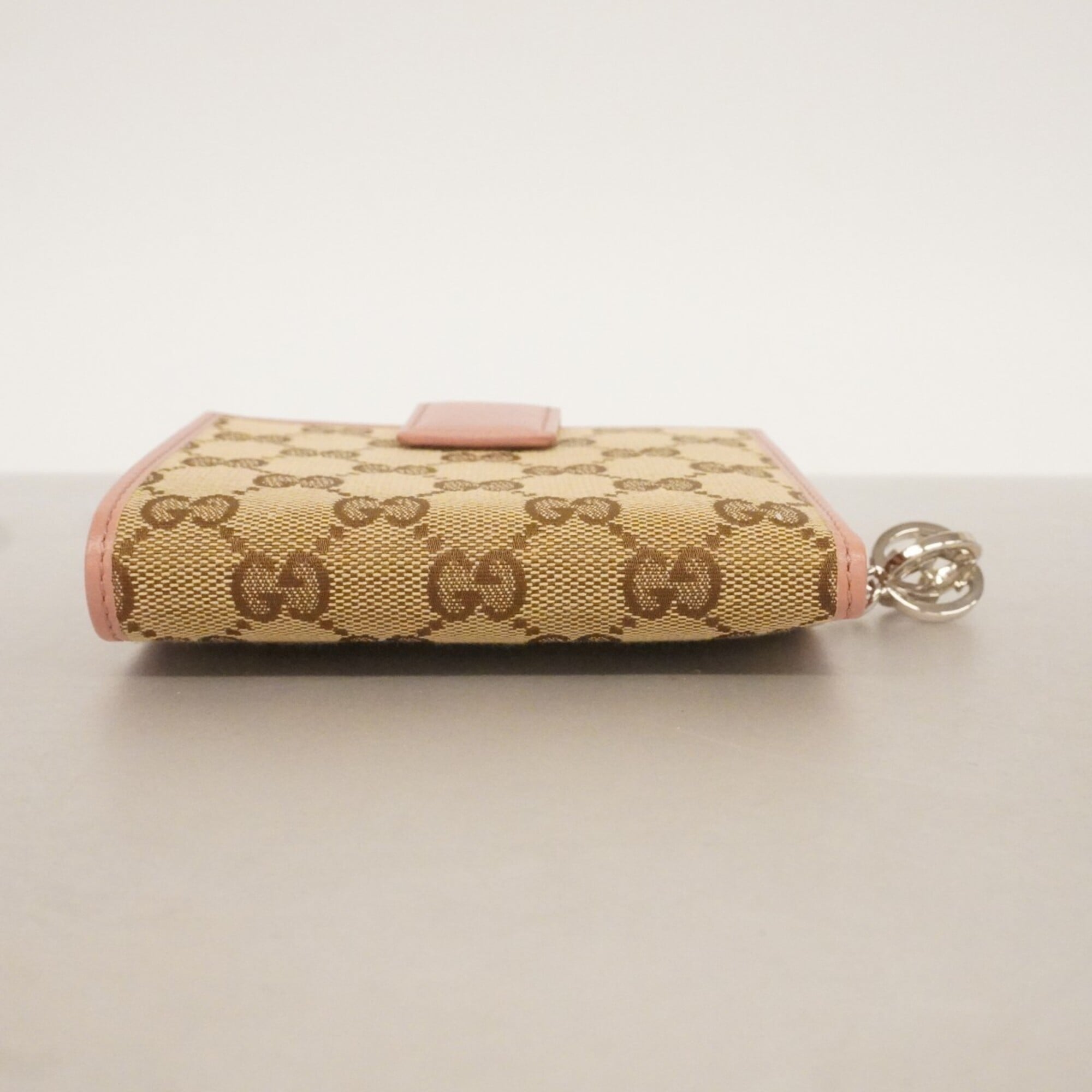 Gucci Brown Pink Canvas Wallet (Bi-Fold) (Pre-Owned)