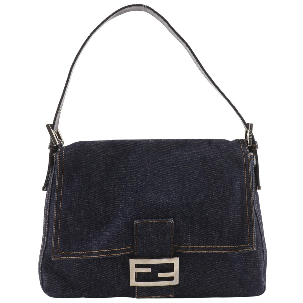 Fendi Navy Denim Shoulder Bag (Pre-Owned)
