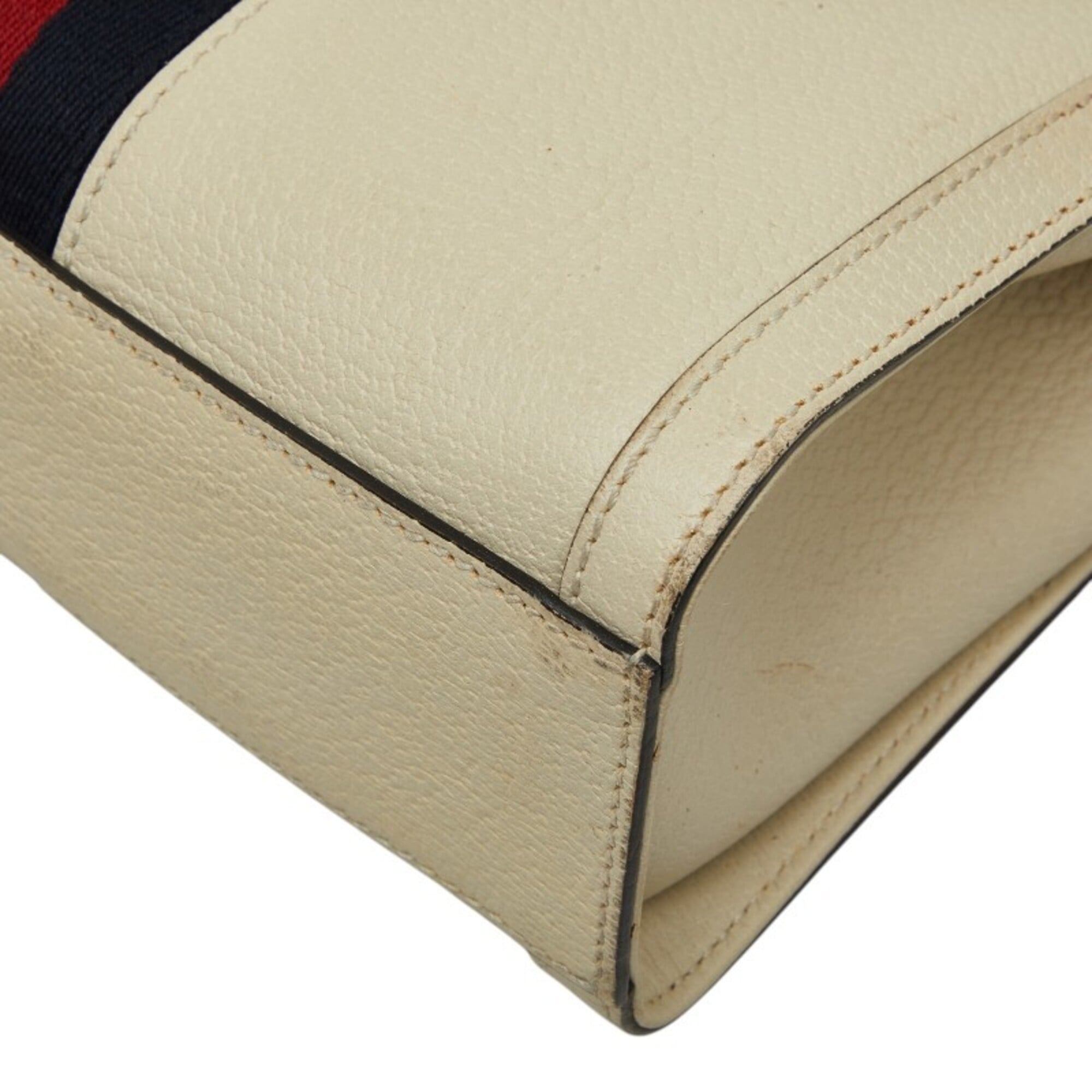 Gucci Ivory Leather Handbag Shoulder Bag (Pre-Owned)