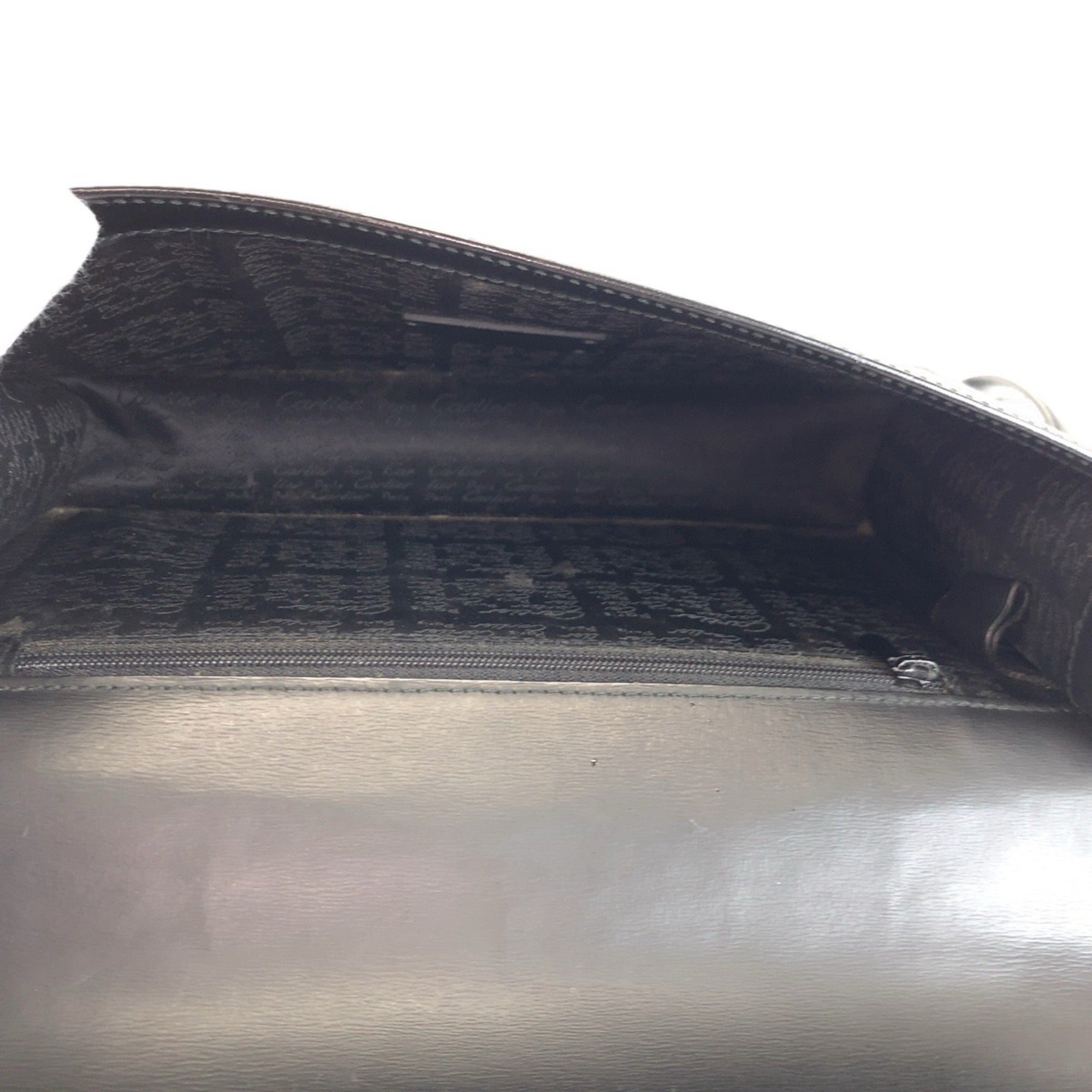 Cartier Black Leather Clutch Bag (Pre-Owned)