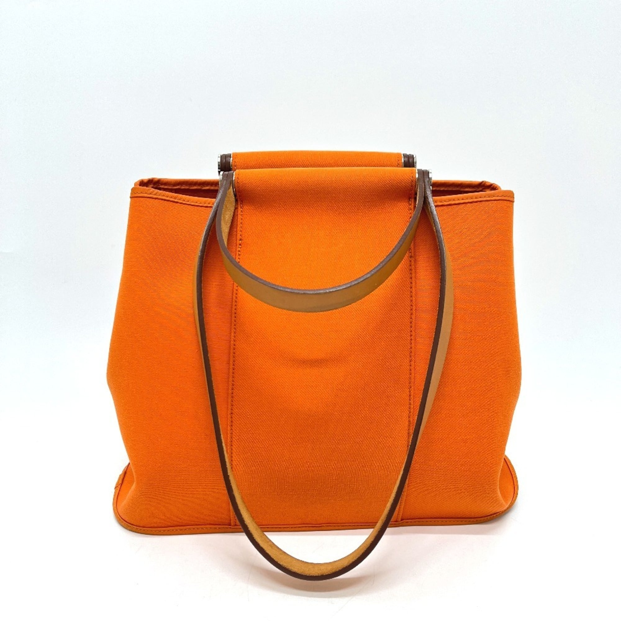 Hermes Orange Toile H Handbag Tote Bag (Pre-Owned)