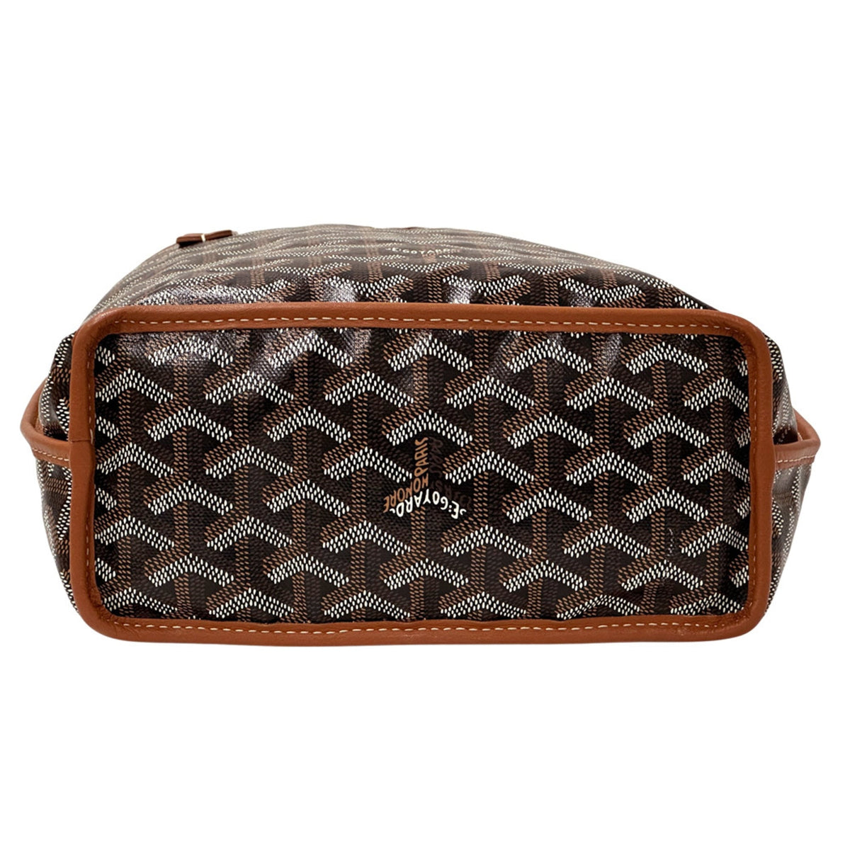 Goyard Black Brown Pvc Leather Handbag Pouch (Pre-Owned)