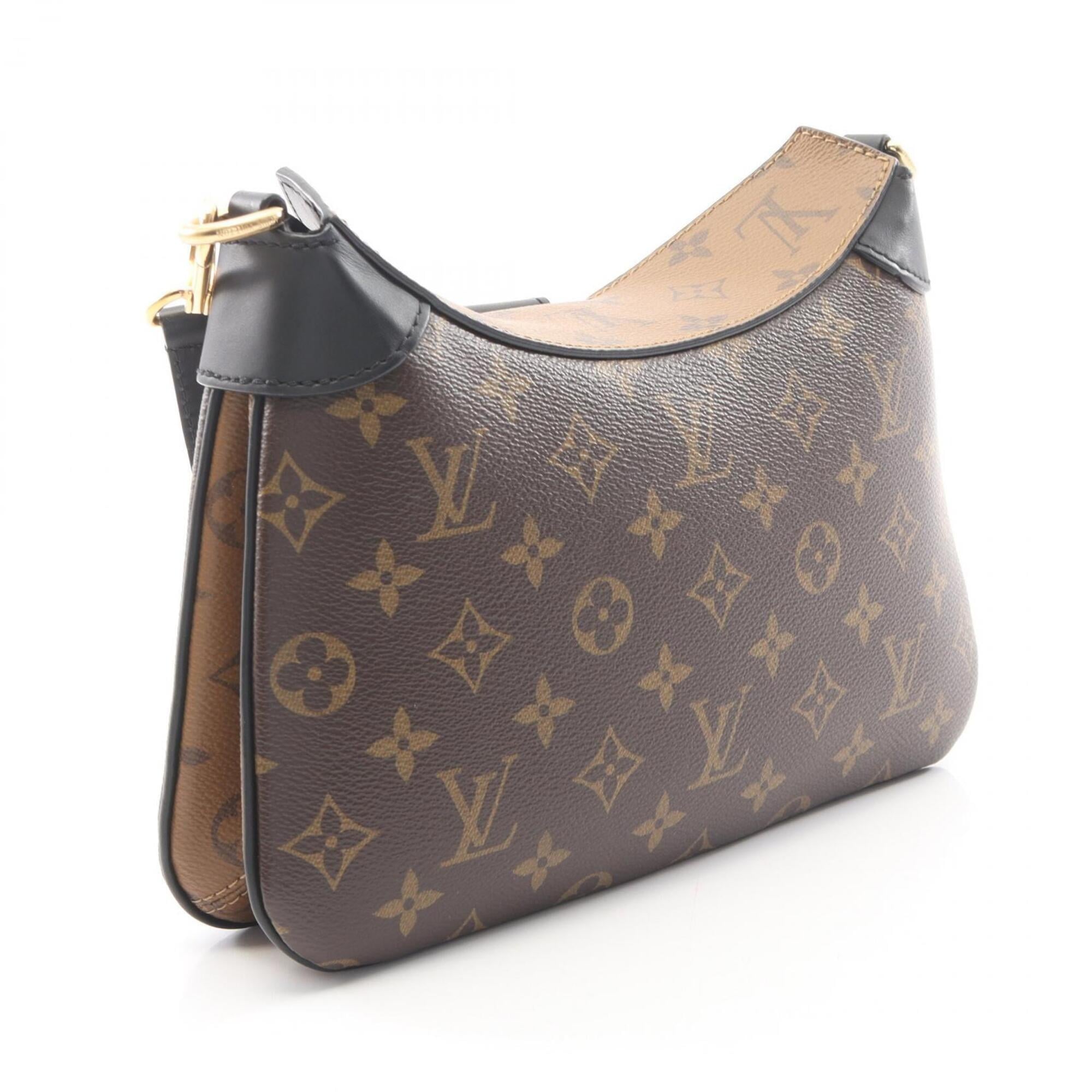 Louis Vuitton Brown Coated Canvas Leather Handbag Shoulder Bag (Pre-Owned)