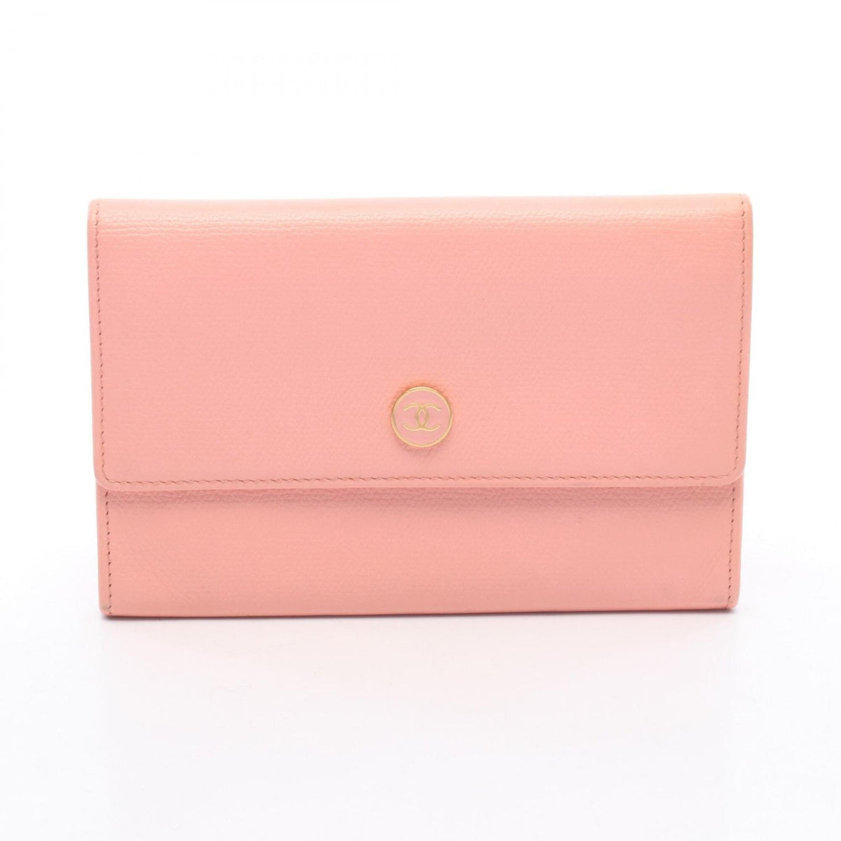 Chanel Pink Leather Wallet (Bi-Fold) (Pre-Owned)