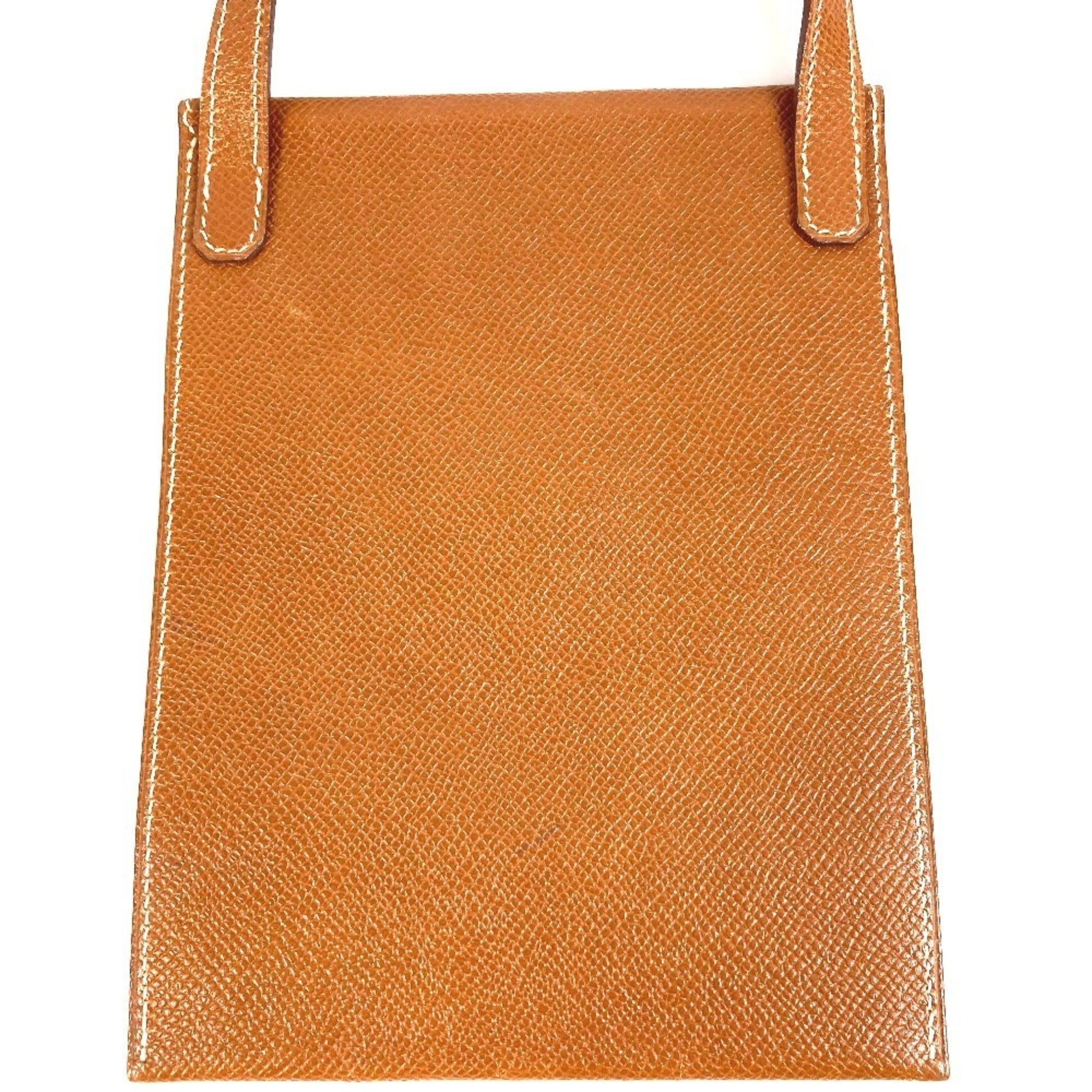 Hermes Brown Leather Pochette Shoulder Bag (Pre-Owned)