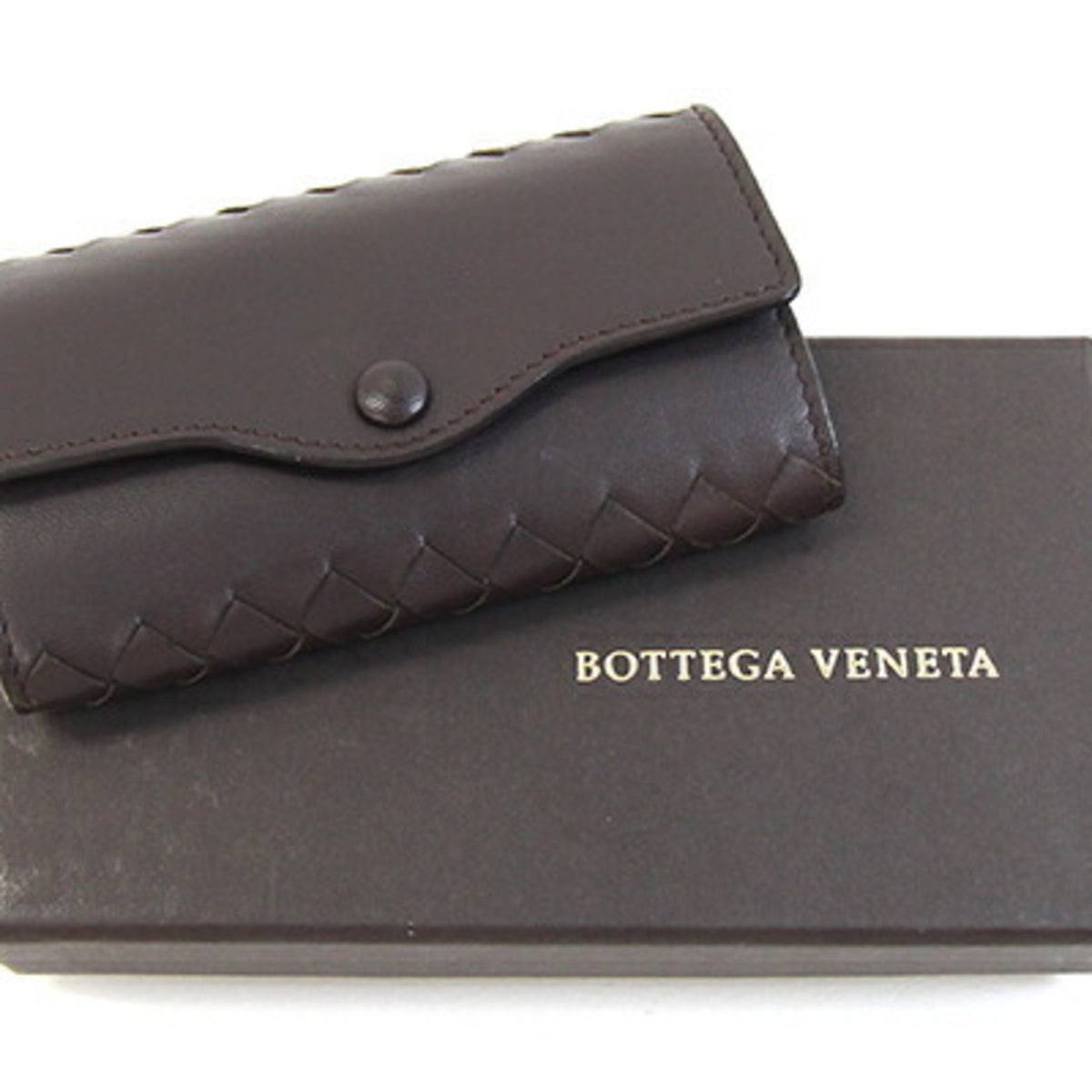 Bottega Veneta Intrecciato Dark Brown Intrecciato (Pre-Owned)