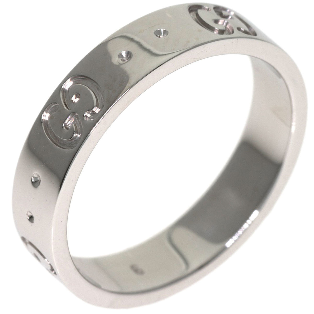 Gucci Icon White Gold (18K) Band Ring (Pre-Owned)