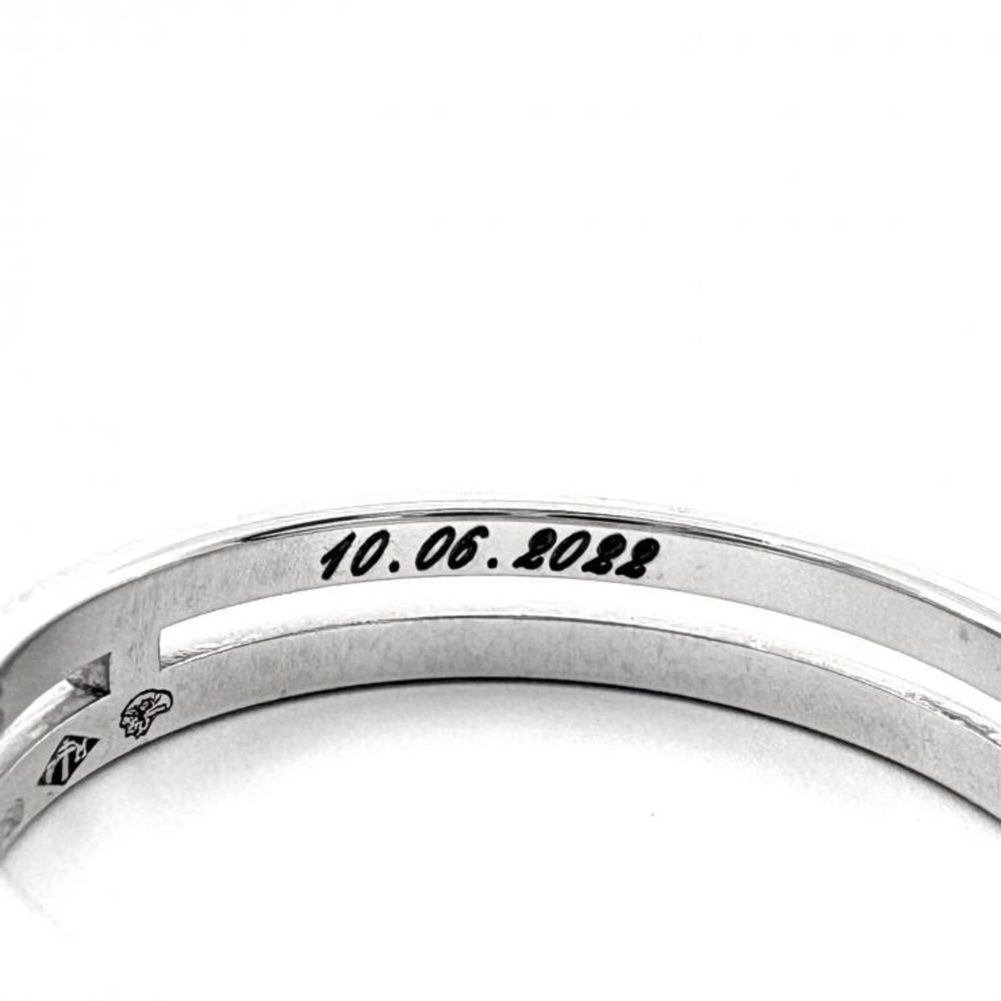 Hermes Silver White Gold (18K) Band Ring (Pre-Owned)