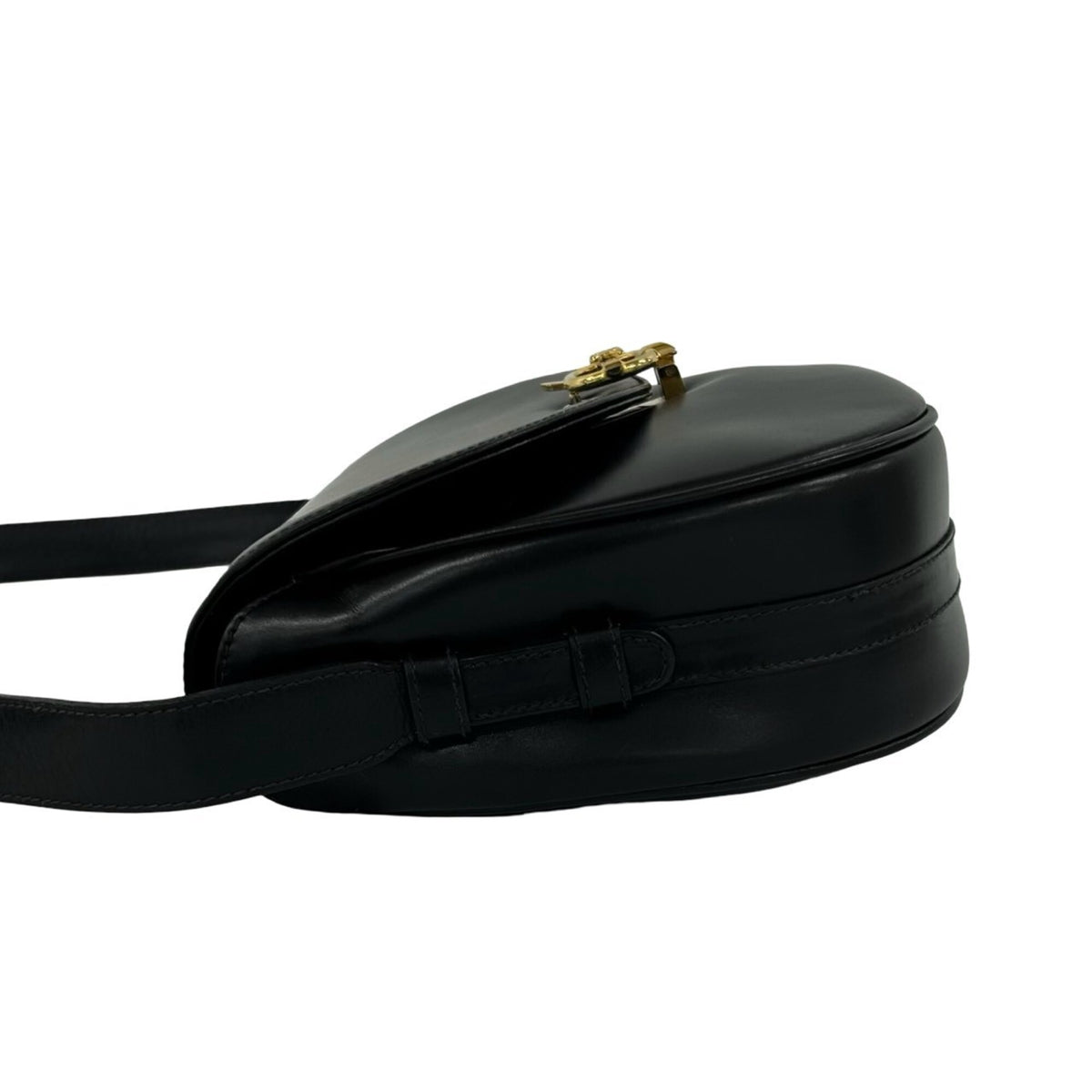 Celine Black Leather Pochette Shoulder Bag (Pre-Owned)