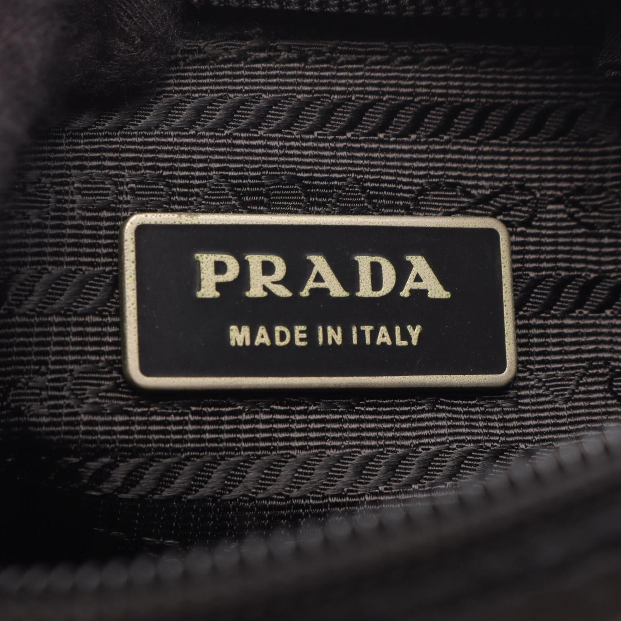 Prada Black Nylon Handbag Shoulder Bag (Pre-Owned)
