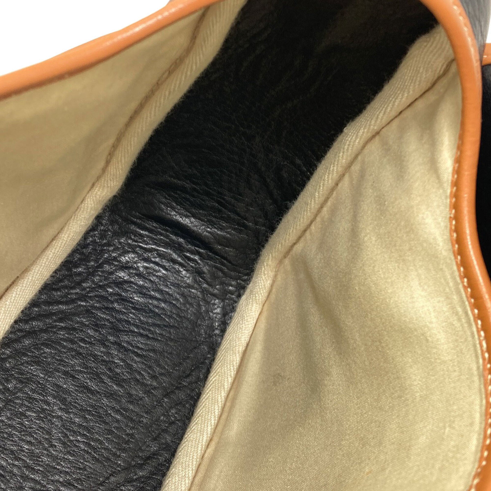 Hermes Black Brown Leather Shoulder Bag (Pre-Owned)