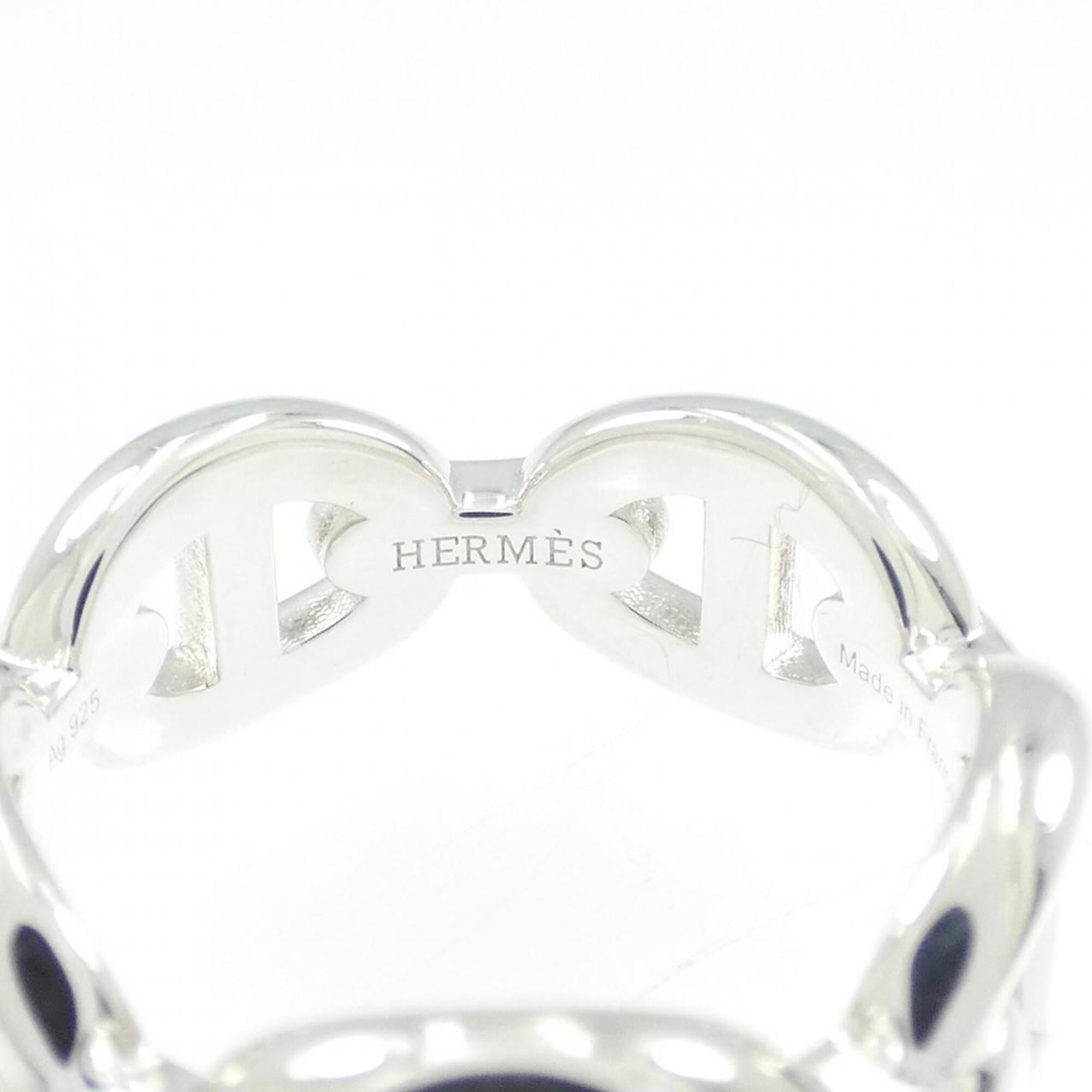 Hermes Silver 925 Band Ring (Pre-Owned)