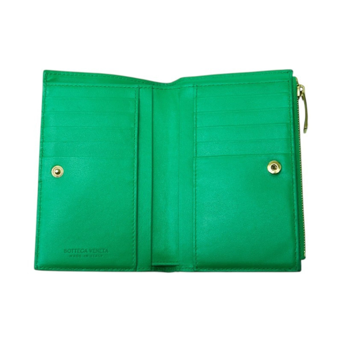 Bottega Veneta Green Leather Wallet (Bi-Fold) (Pre-Owned)