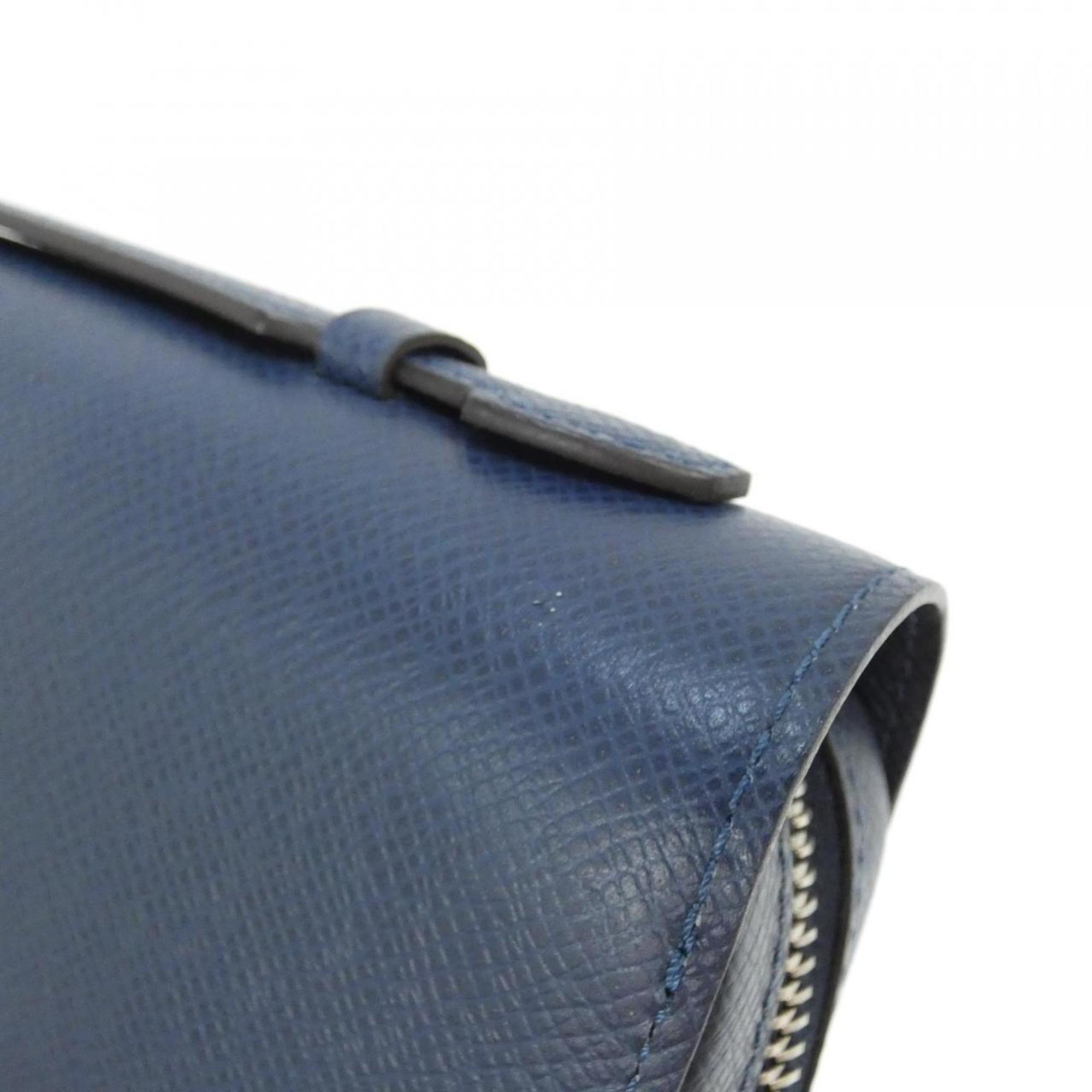 Louis Vuitton Blue Leather Long Wallet (Bi-Fold) (Pre-Owned)